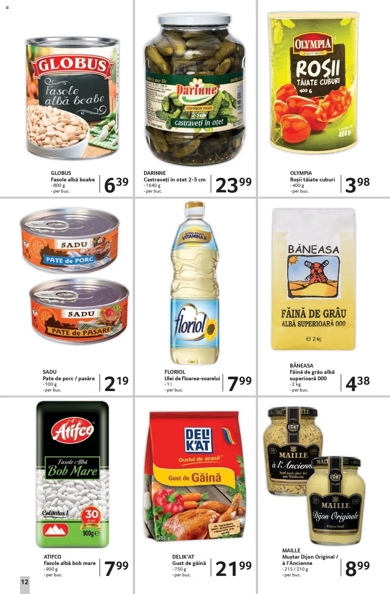 Catalog Selgros 8 - 20 August 2025 | Pagina 12 | Produse: Făină, Muștar, Castraveți, Fasole albă