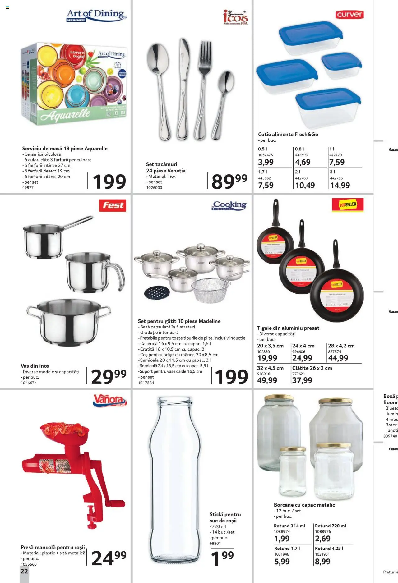 Catalog Selgros 8 - 20 August 2025 | Pagina 22 | Produse: Tigaie, Cratiță, Cutie alimente, Suc