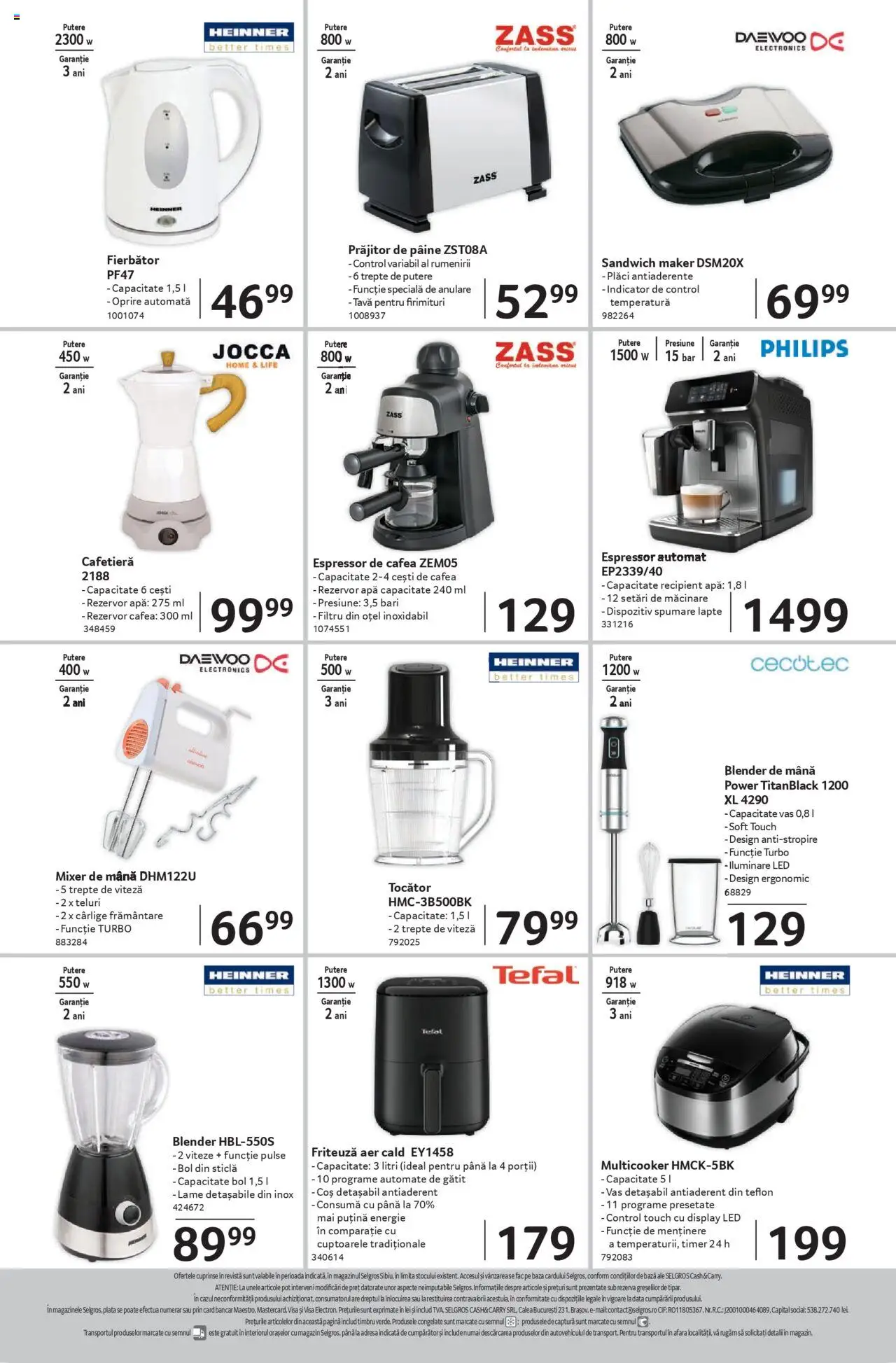Catalog Selgros 8 - 20 August 2025 | Pagina 24 | Produse: Cafetieră, Friteuză, Babak, Apă