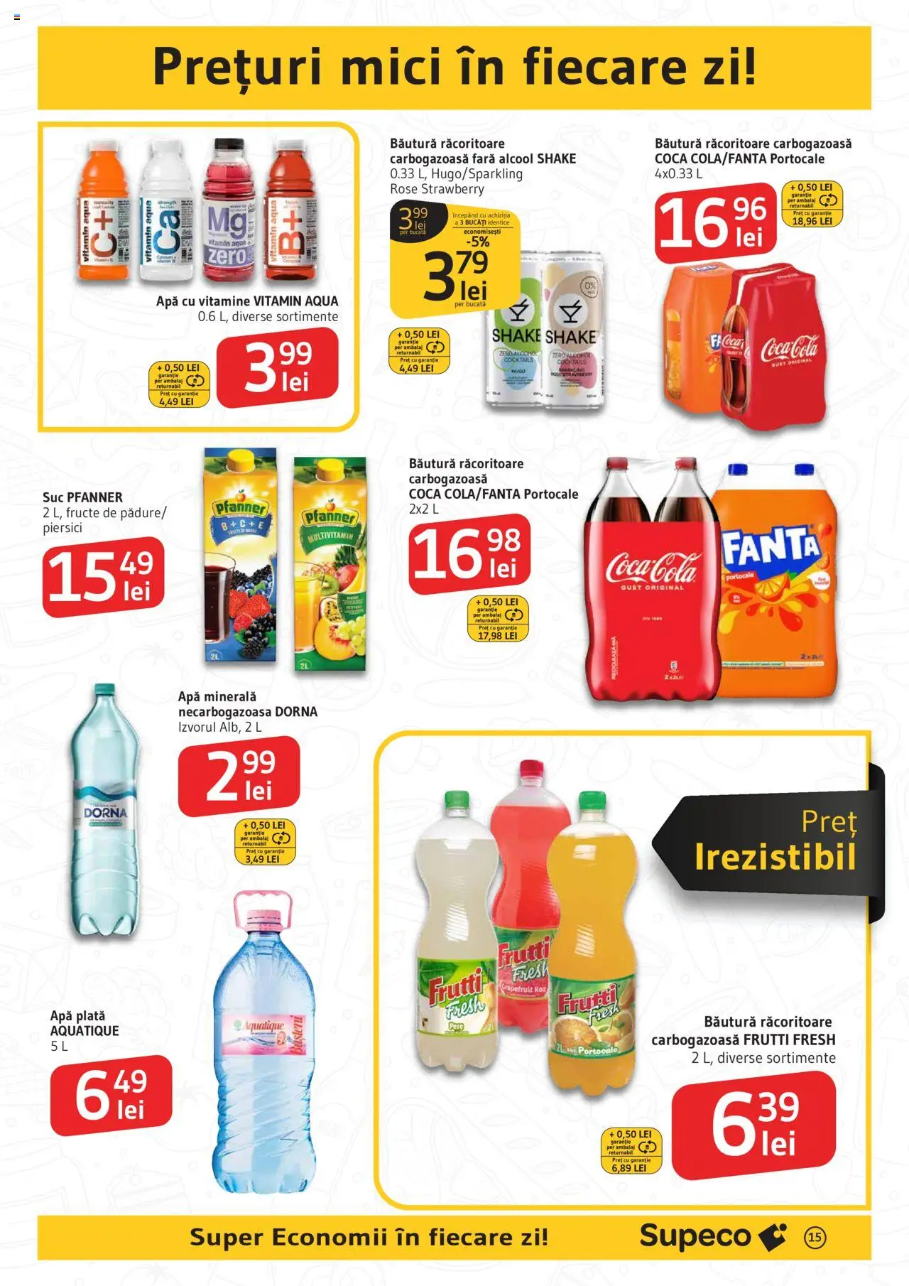 Catalog Supeco 7 - 19 August 2025 | Pagina 15 | Produse: Yazı tahtası kalemi, Apă cu vitamine, Shake, Fructe