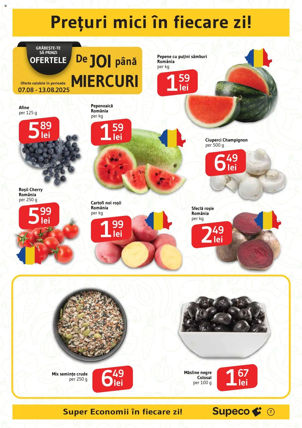 Catalog Supeco 7 - 19 August 2025 | Pagina 7 | Produse: Hijyenik ped, Semințe, Roșii, Cartofi