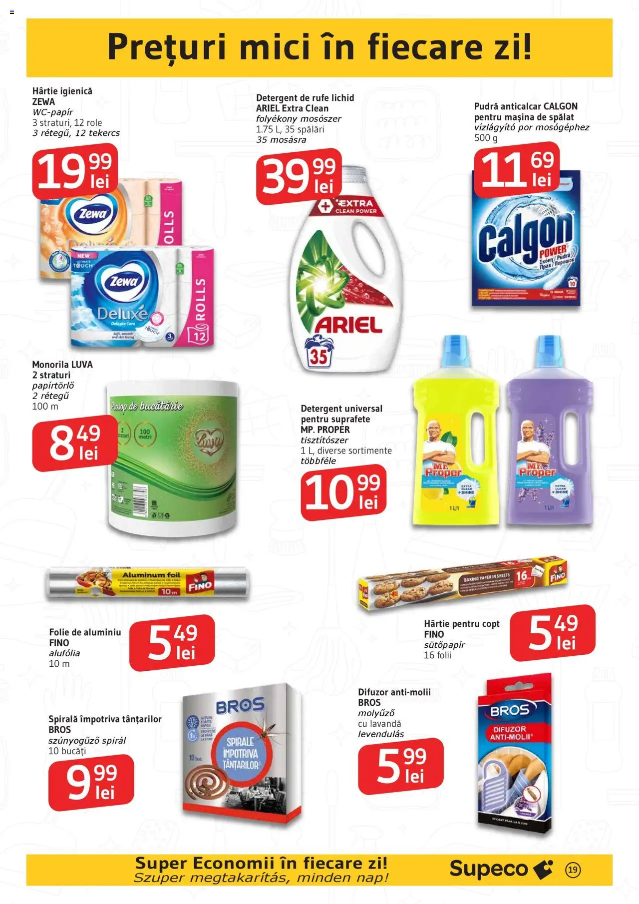 Catalog Supeco 7 - 19 August 2025 | Pagina 19 | Produse: Mașină De Spălat, Role, Mici, Detergent