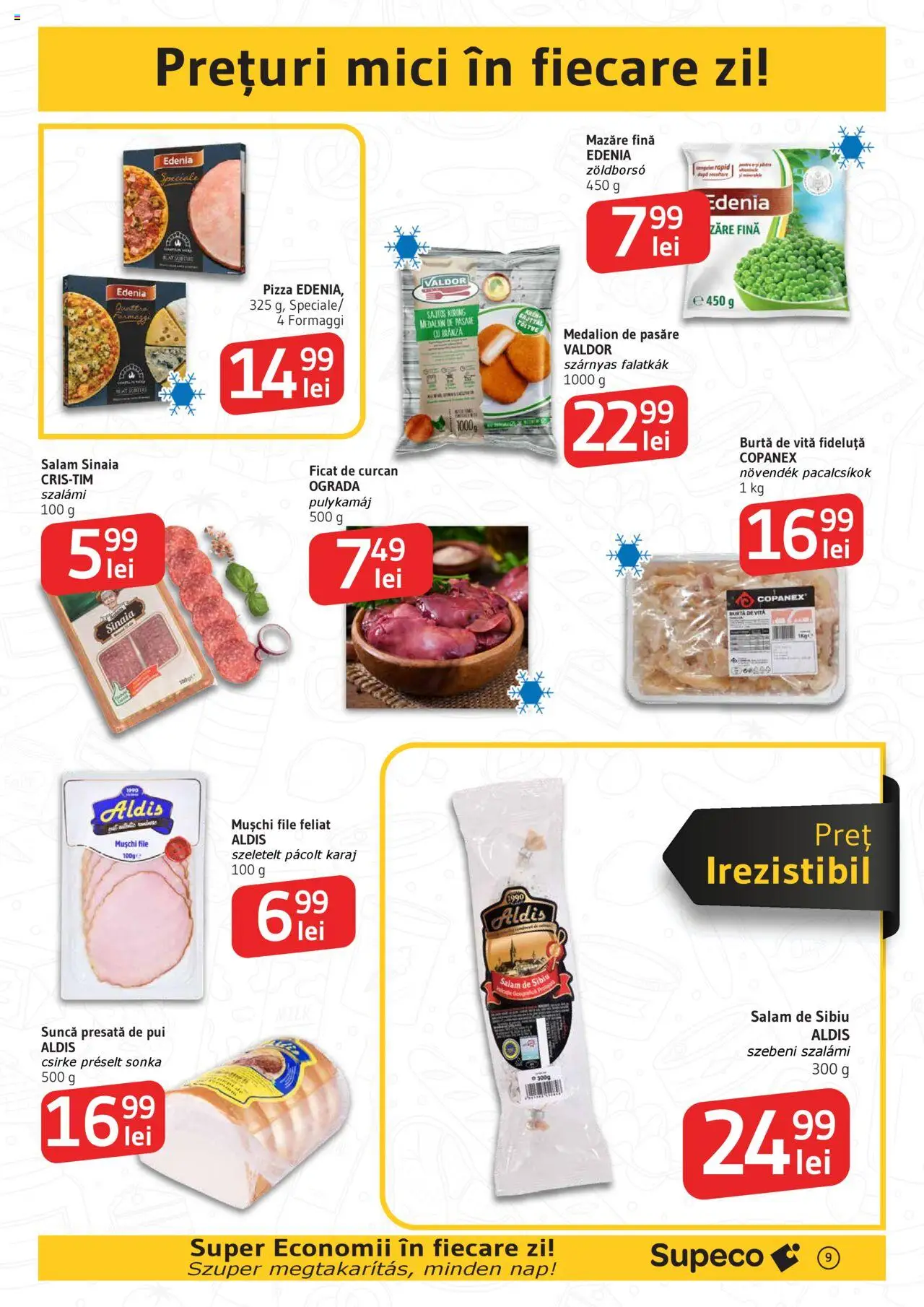 Catalog Supeco 7 - 19 August 2025 | Pagina 9 | Produse: Mazăre, Mici, Brânză, Șuncă