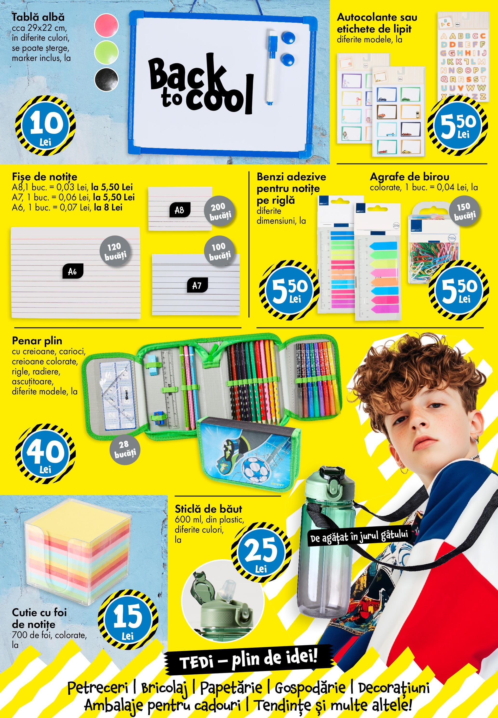 Catalog TEDi 8 - 14 August 2025 | Pagina 15 | Produse: Çikolatalı gofret, Agrafe, Tablă, Cutie