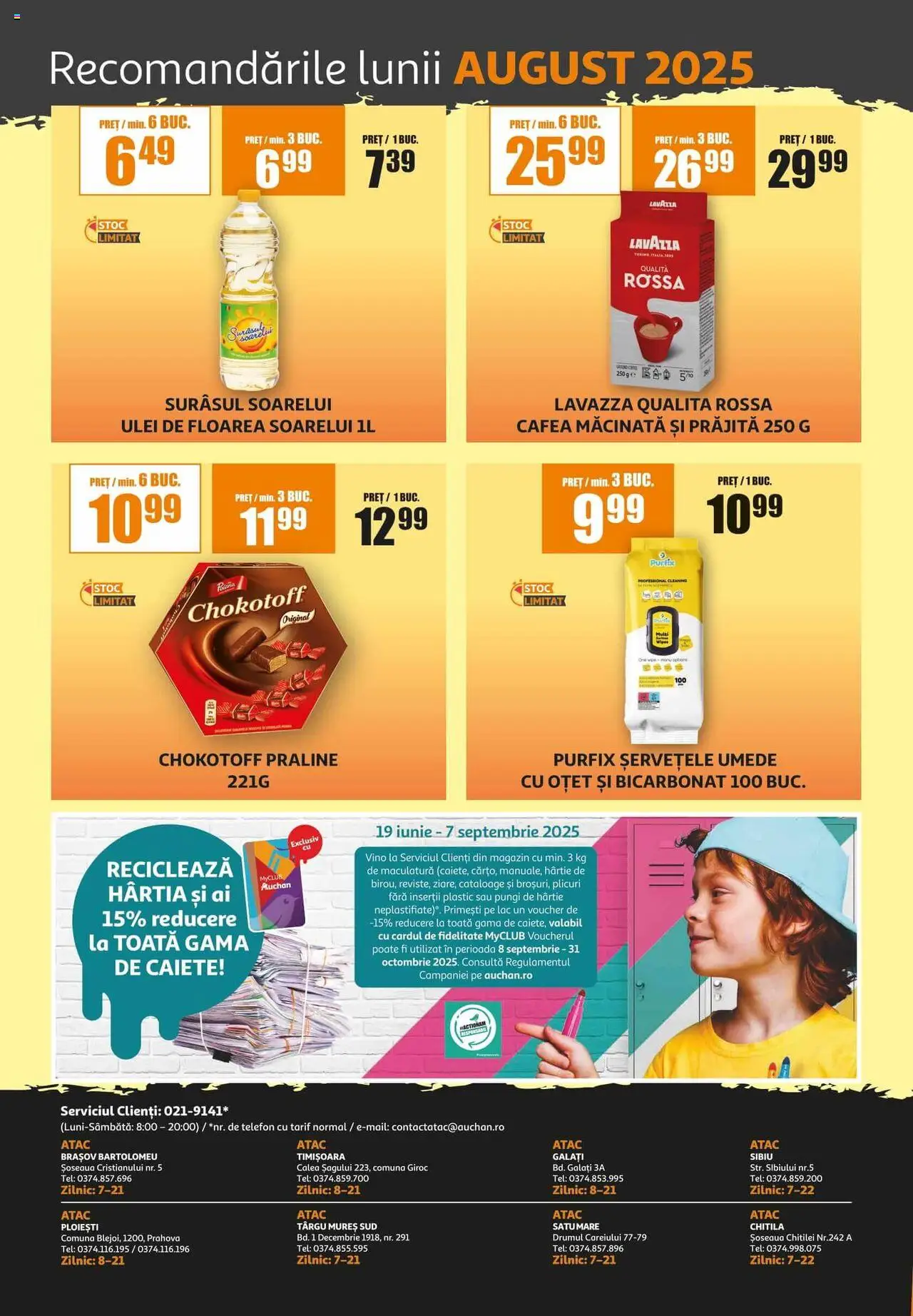 Catalog Auchan 1 - 30 August 2025 | Pagina 2 | Produse: Telefon, Ulei, Cafea, Bant