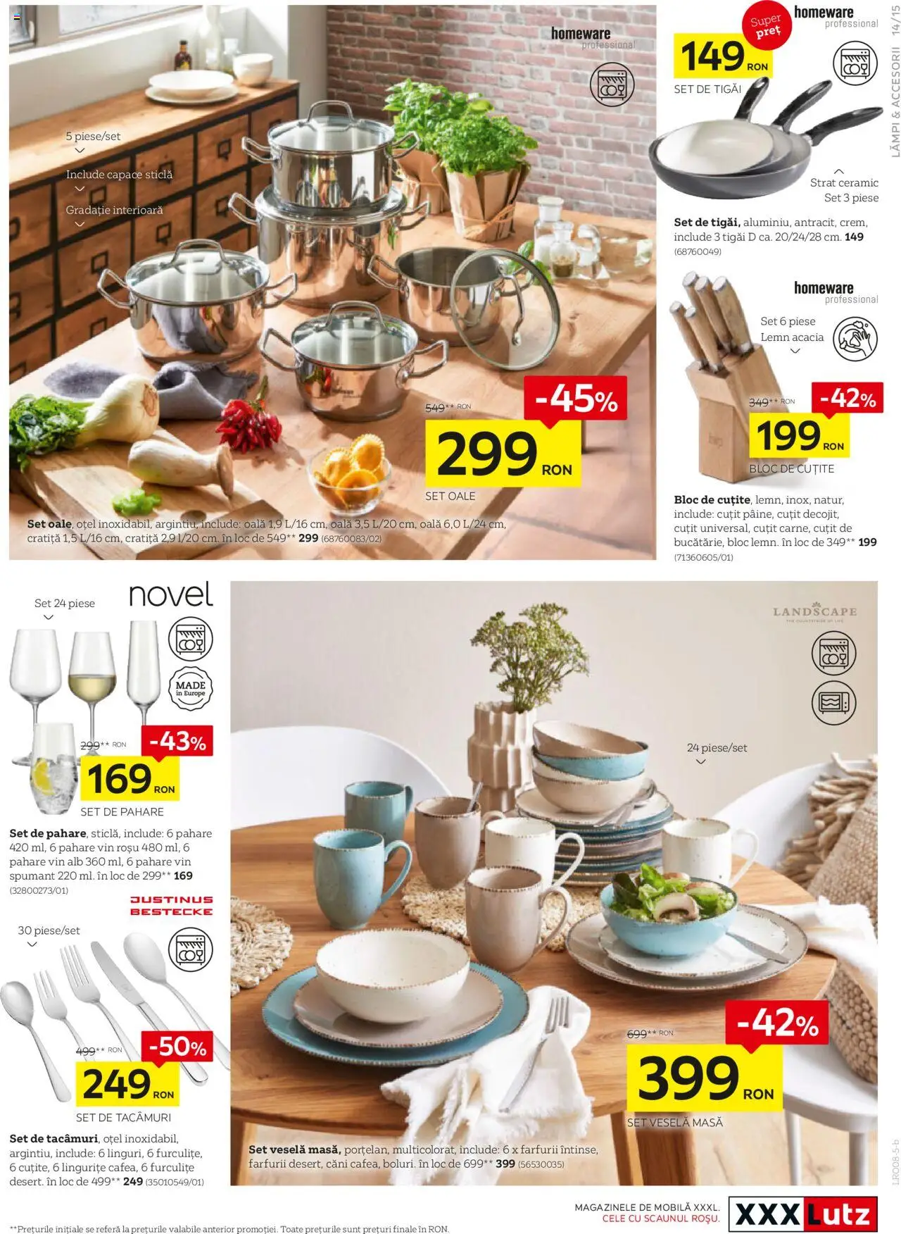 Catalog XXXLutz 1 - 29 August 2025 | Pagina 15 | Produse: Pahare, Cratiță, Set oale, Masă