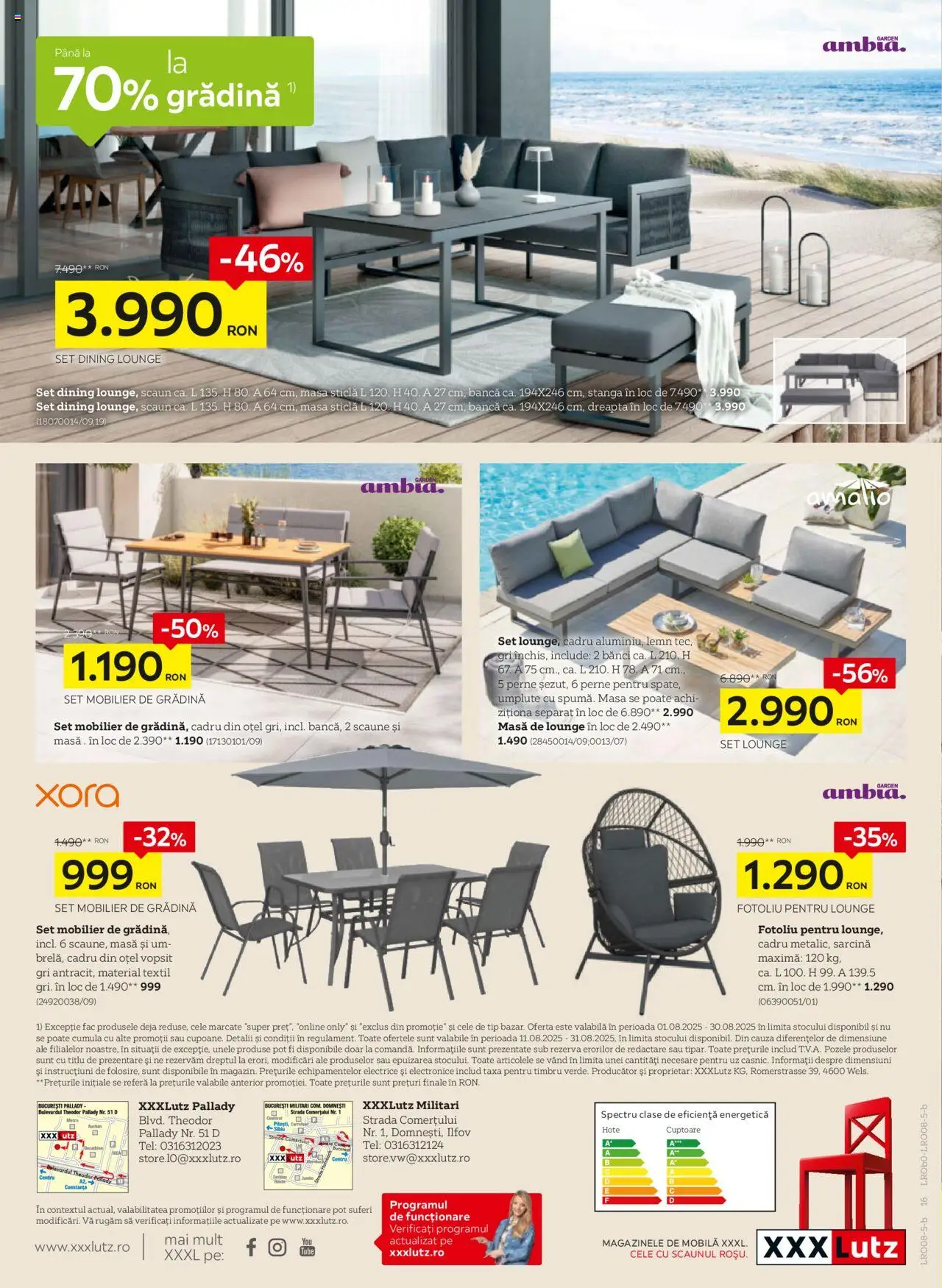 Catalog XXXLutz 1 - 29 August 2025 | Pagina 16 | Produse: Fotoliu, Masă, Scaun, Bancă