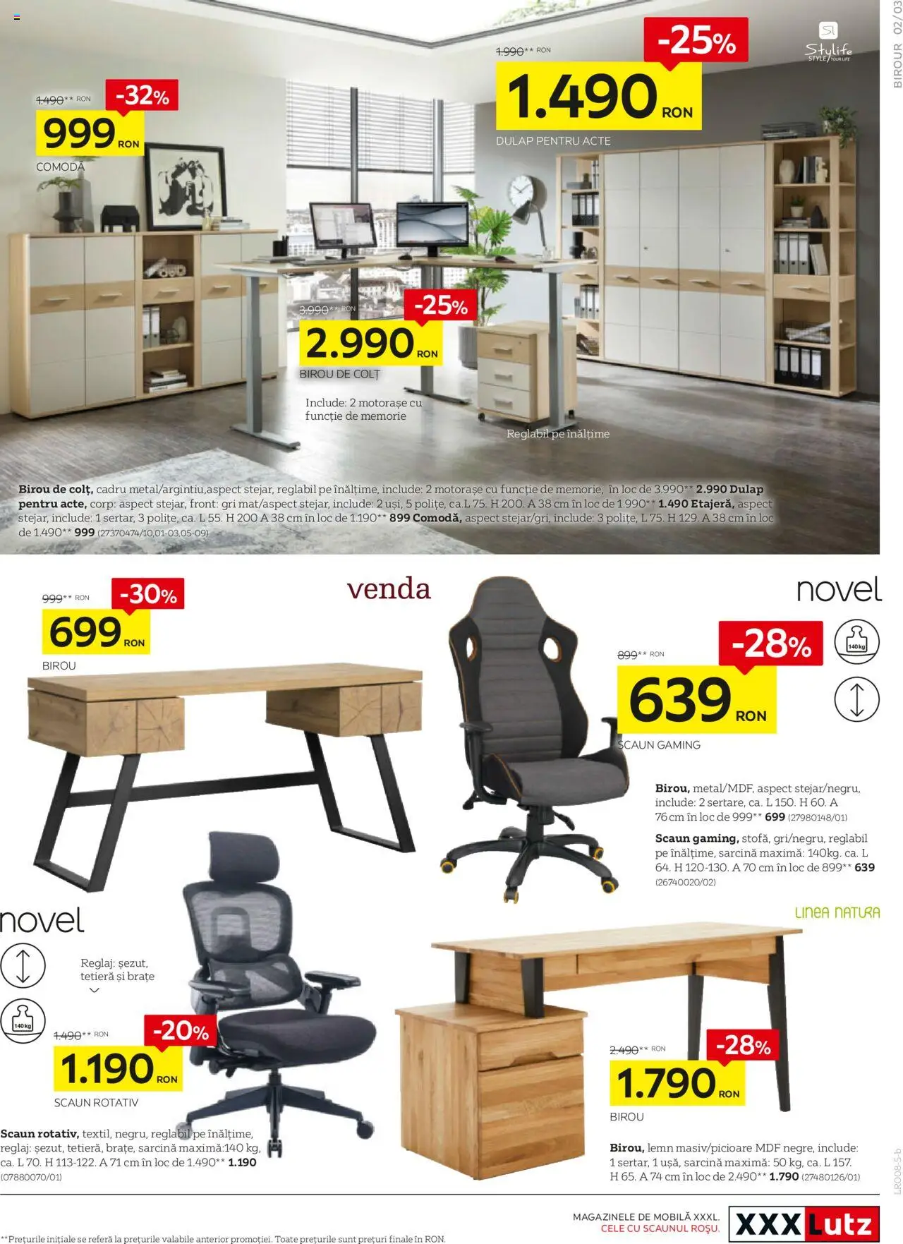 Catalog XXXLutz 1 - 29 August 2025 | Pagina 3 | Produse: Delgeç, Scaun gaming, Scaun, Comodă