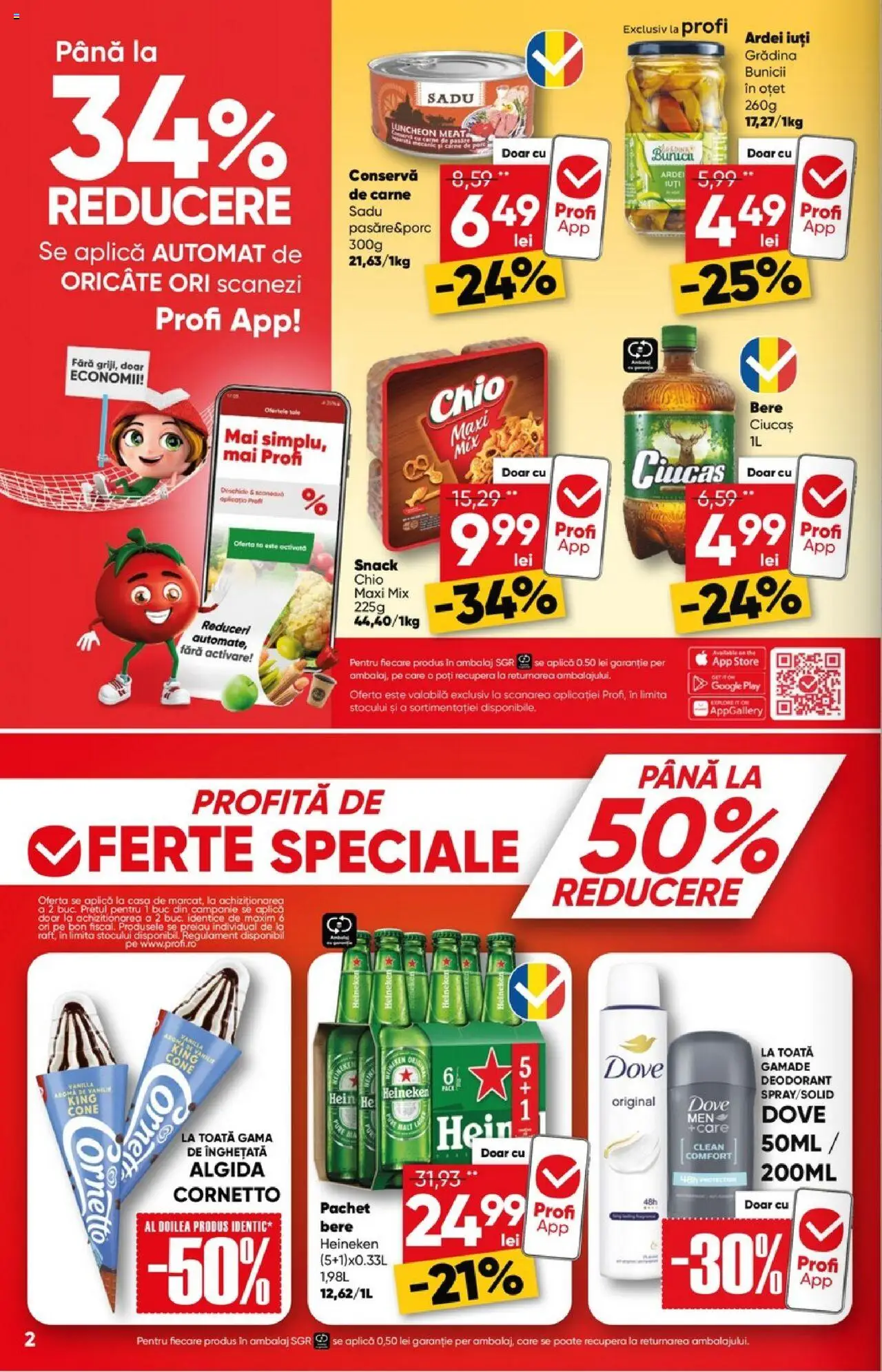 Catalog Profi 6 - 18 August 2025 | Pagina 2 | Produse: Pomelo, Oțet, Bere, Înghețată