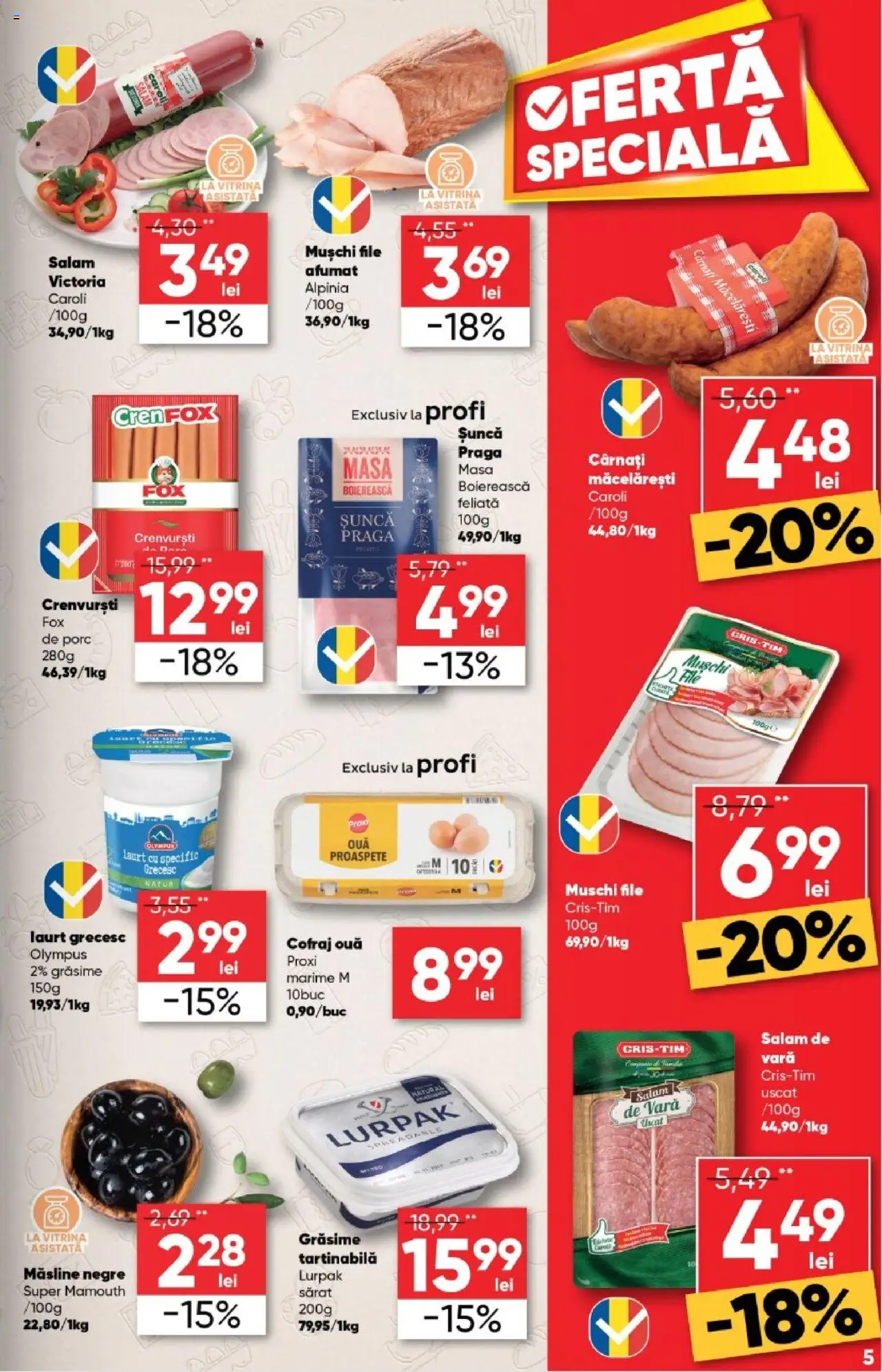 Catalog Profi 6 - 18 August 2025 | Pagina 5 | Produse: Vitrină, Crenvurști, Ouă, Cârnați
