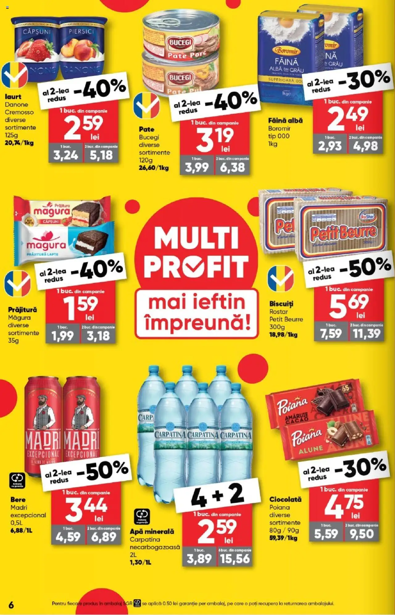 Catalog Profi 6 - 18 August 2025 | Pagina 6 | Produse: Prăjitură, Lapte, Ciocolată, Făină