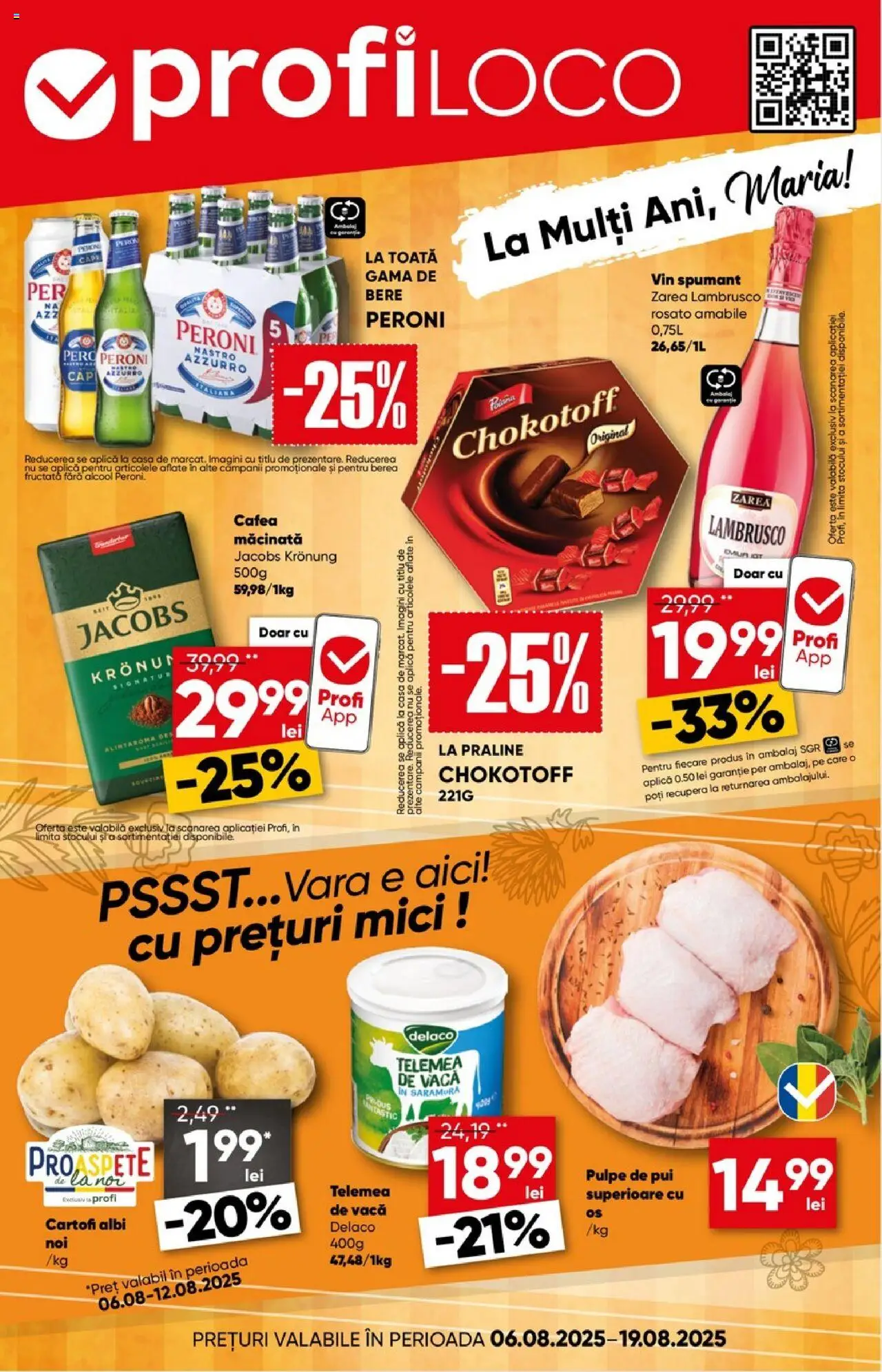 Catalog Profi 6 - 18 August 2025 | Pagina 1 | Produse: Köpek çiti, Cafea, Vin, Cartofi