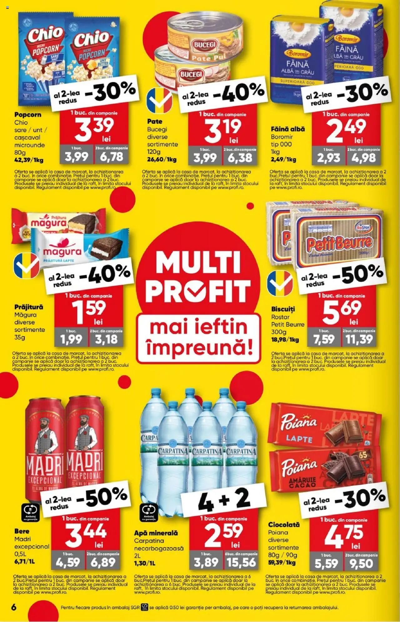 Catalog Profi 6 - 18 August 2025 | Pagina 6 | Produse: Lapte, Ciocolată, Cacao, Apă