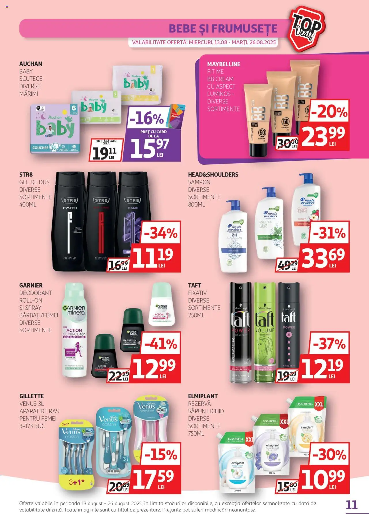 Catalog Auchan 13 - 25 August 2025 | Pagina 11 | Produse: Pomelo, Duș, Șampon, Săpun