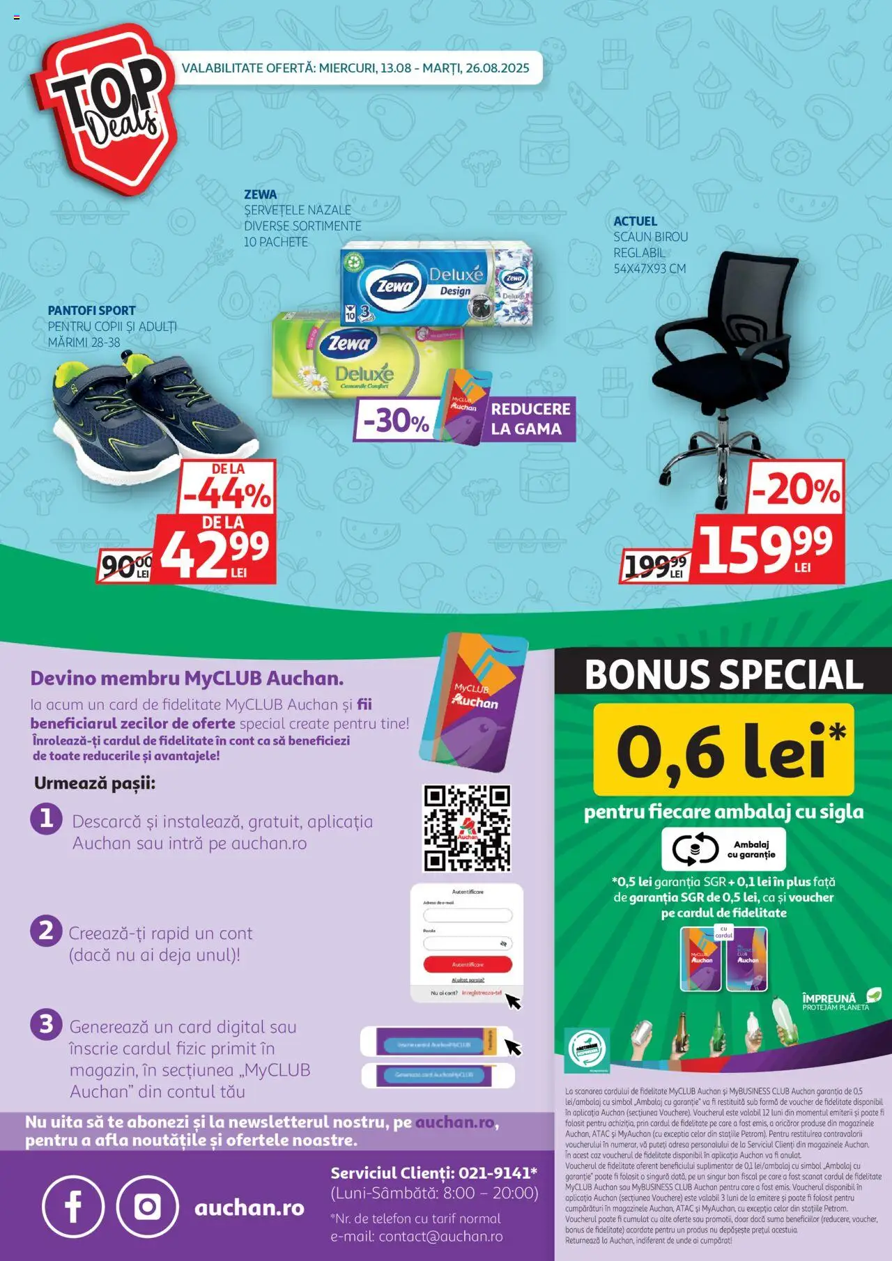 Catalog Auchan 13 - 25 August 2025 | Pagina 28 | Produse: Telefon, Çikolatalı gofret, Pantofi, Scaun