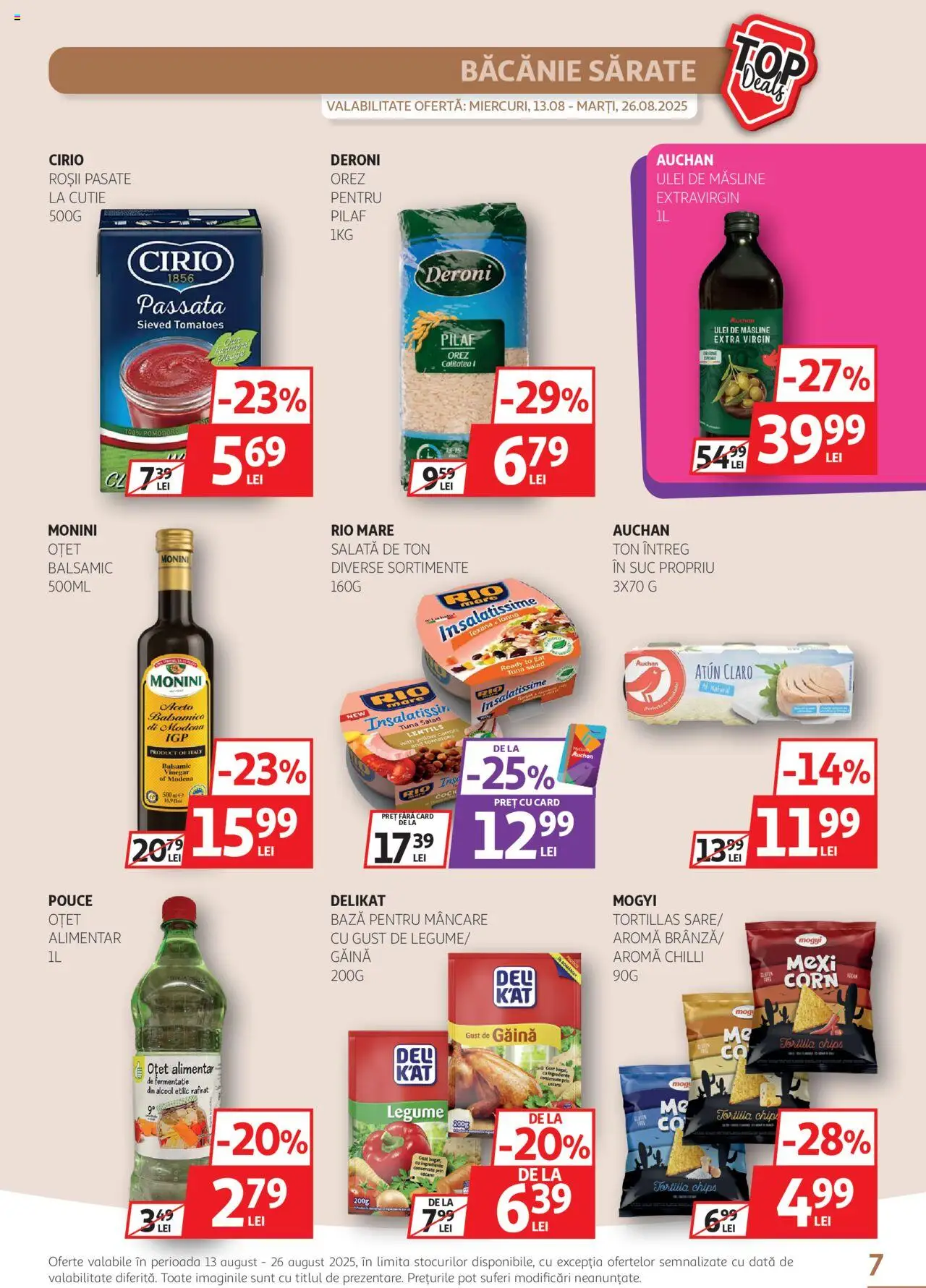 Catalog Auchan 13 - 25 August 2025 | Pagina 7 | Produse: Cutie, Ulei, Suc, Tortillas