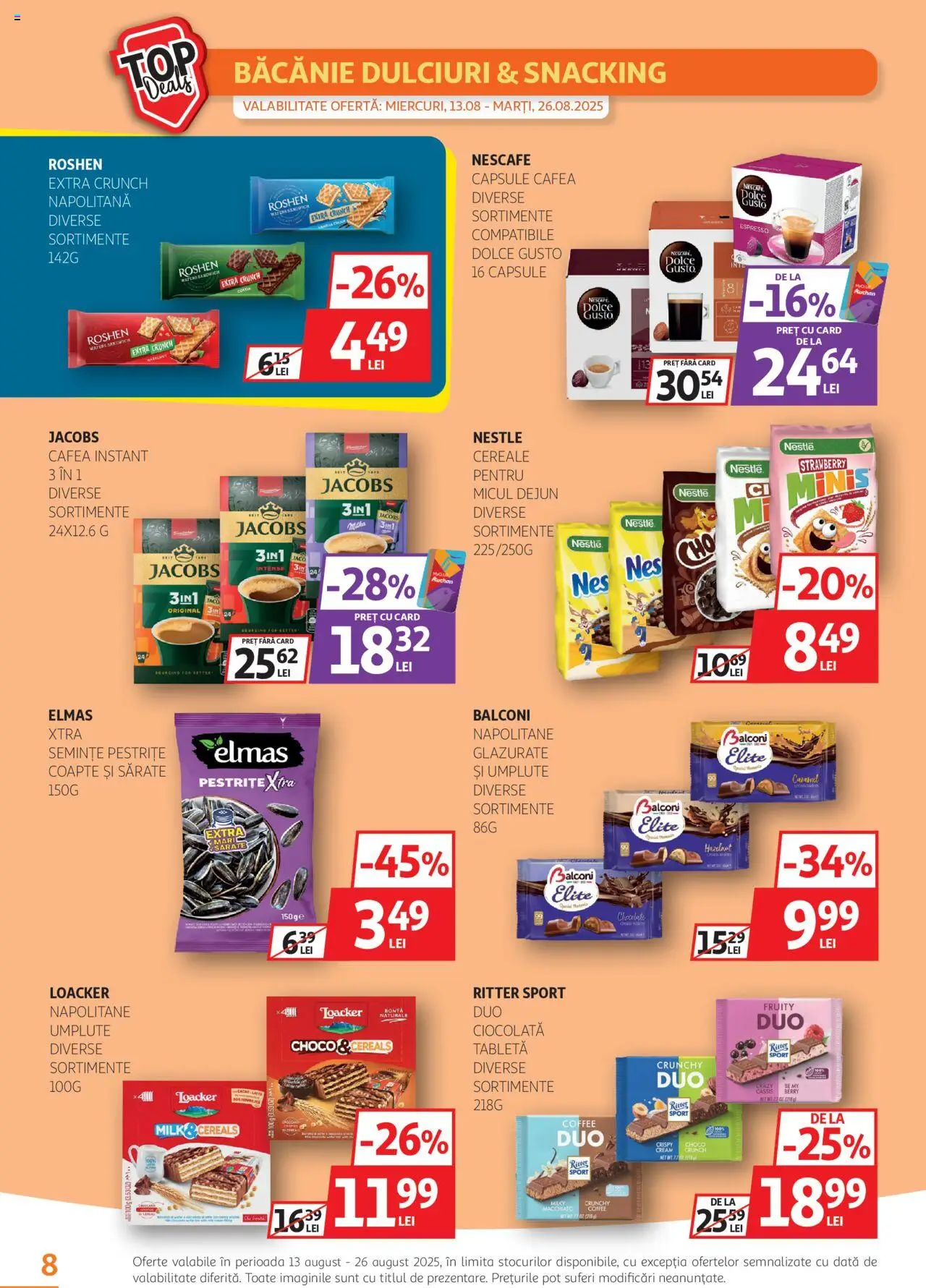Catalog Auchan 13 - 25 August 2025 | Pagina 8 | Produse: Semințe, Köpek çiti, Cafea, Cereale