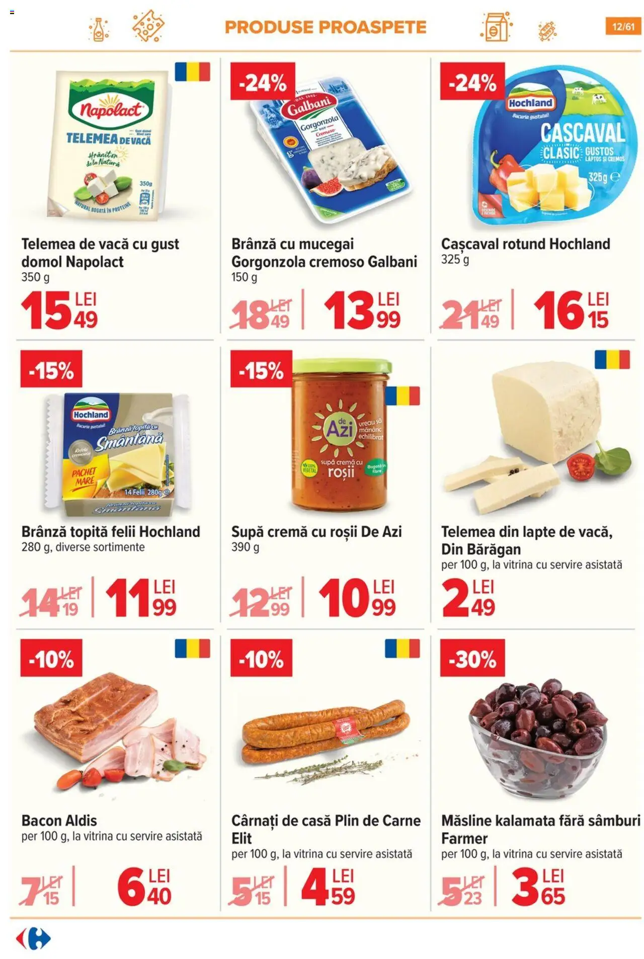 Catalog Carrefour 13 - 18 August 2025 | Pagina 13 | Produse: Cașcaval, Lapte, Cremă, Gorgonzola