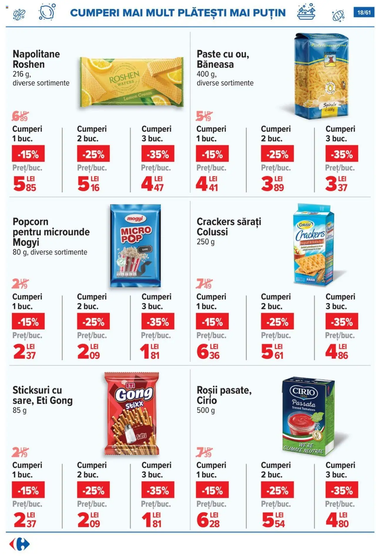 Catalog Carrefour 13 - 18 August 2025 | Pagina 19 | Produse: Sticksuri, Napolitane, Roșii, Sare
