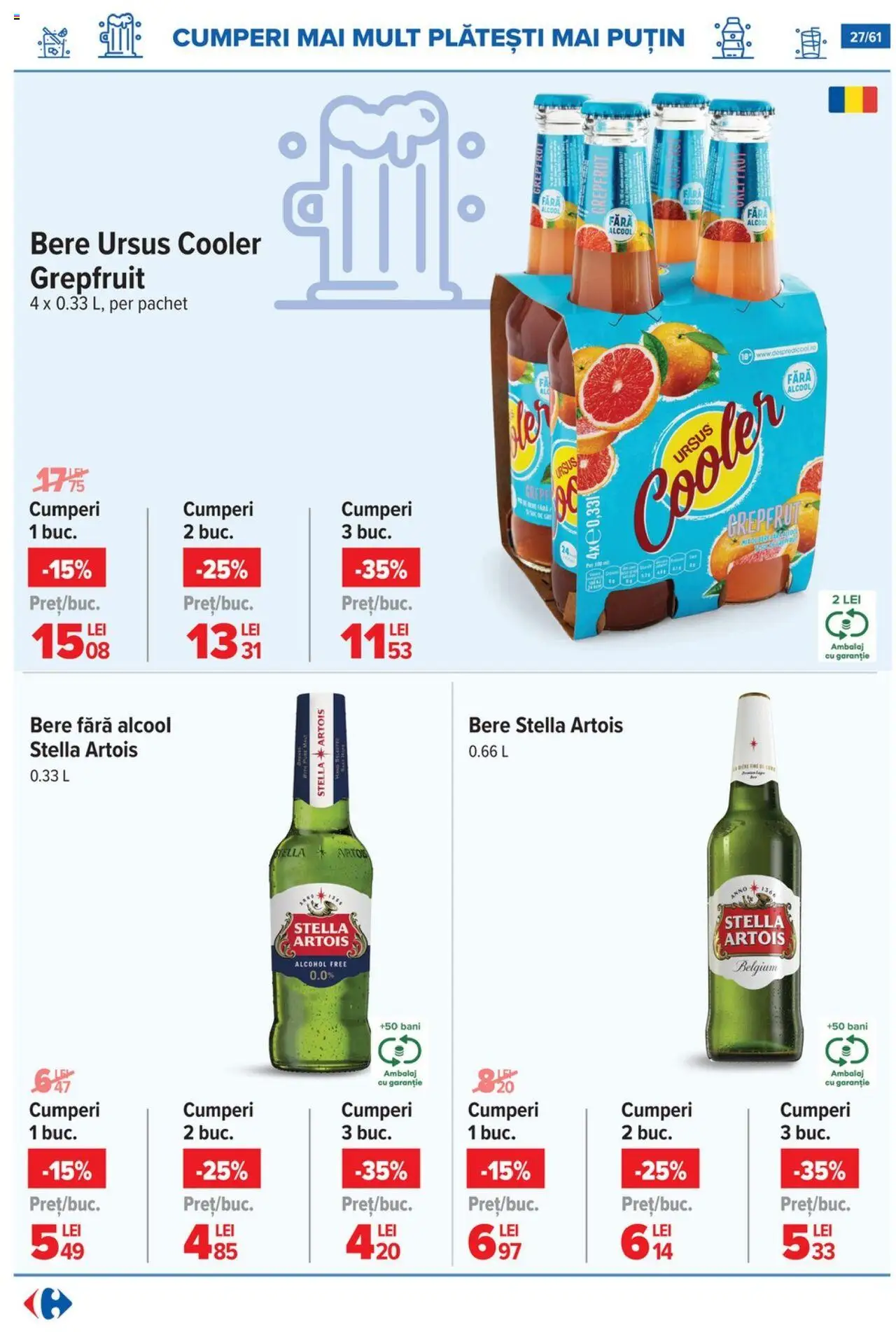 Catalog Carrefour 13 - 18 August 2025 | Pagina 28 | Produse: Bere, Grepfrut