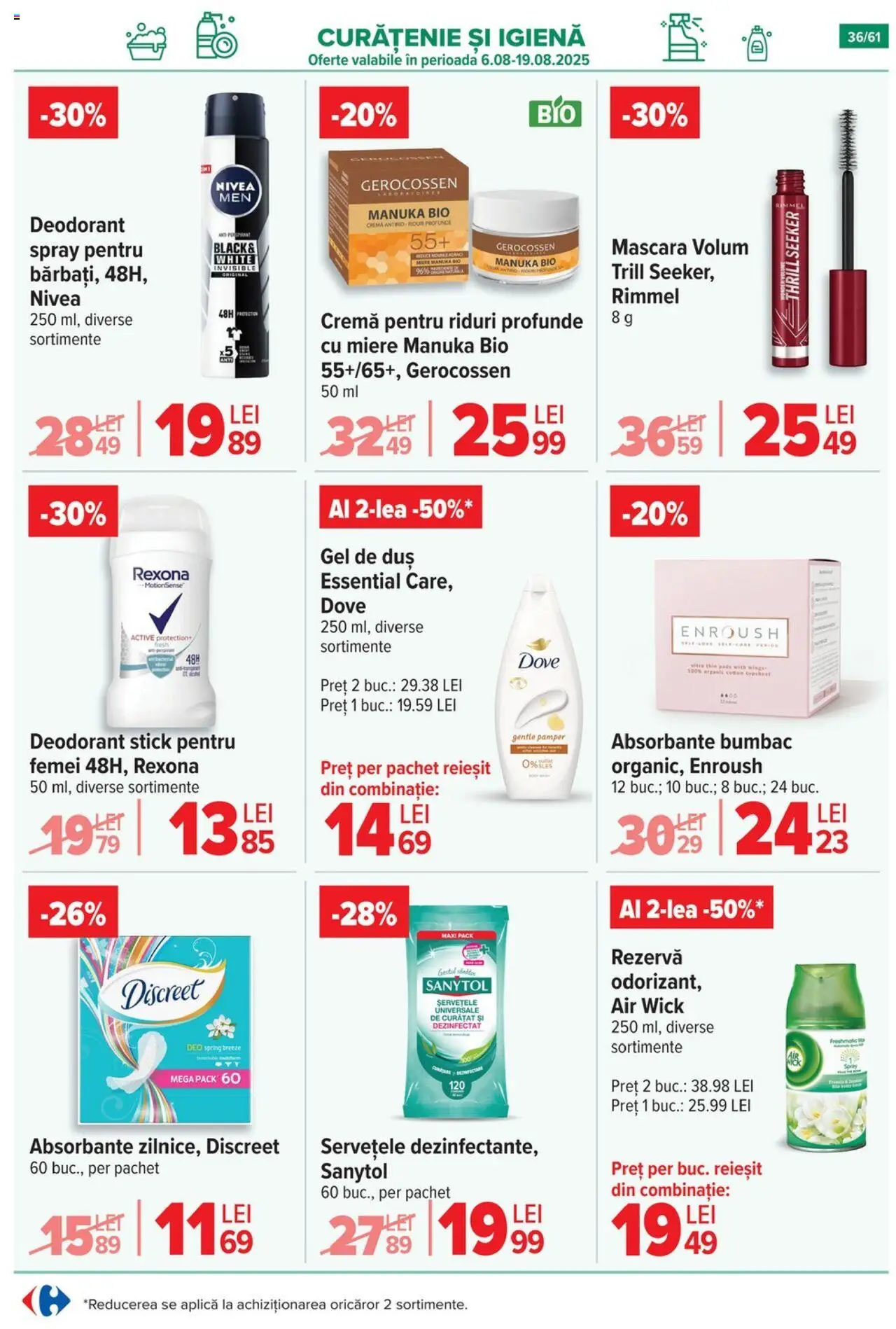 Catalog Carrefour 13 - 18 August 2025 | Pagina 37 | Produse: Şerit ödül, Mascara, Cremă, Gel de duș