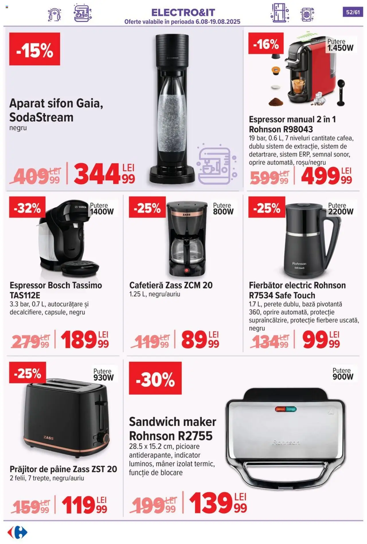 Catalog Carrefour 13 - 18 August 2025 | Pagina 53 | Produse: Espressor, Cafetieră, Mâner, Pâine