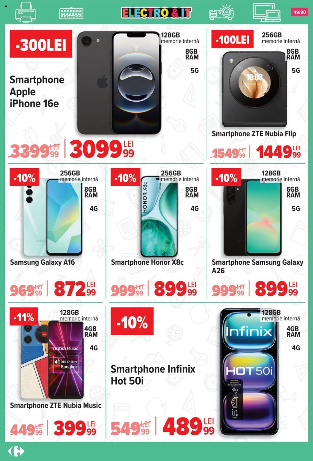Catalog Carrefour 13 August - 15 Septembrie 2025 | Pagina 50 | Produse: Smartphone, Memorie, Speaker, Apple