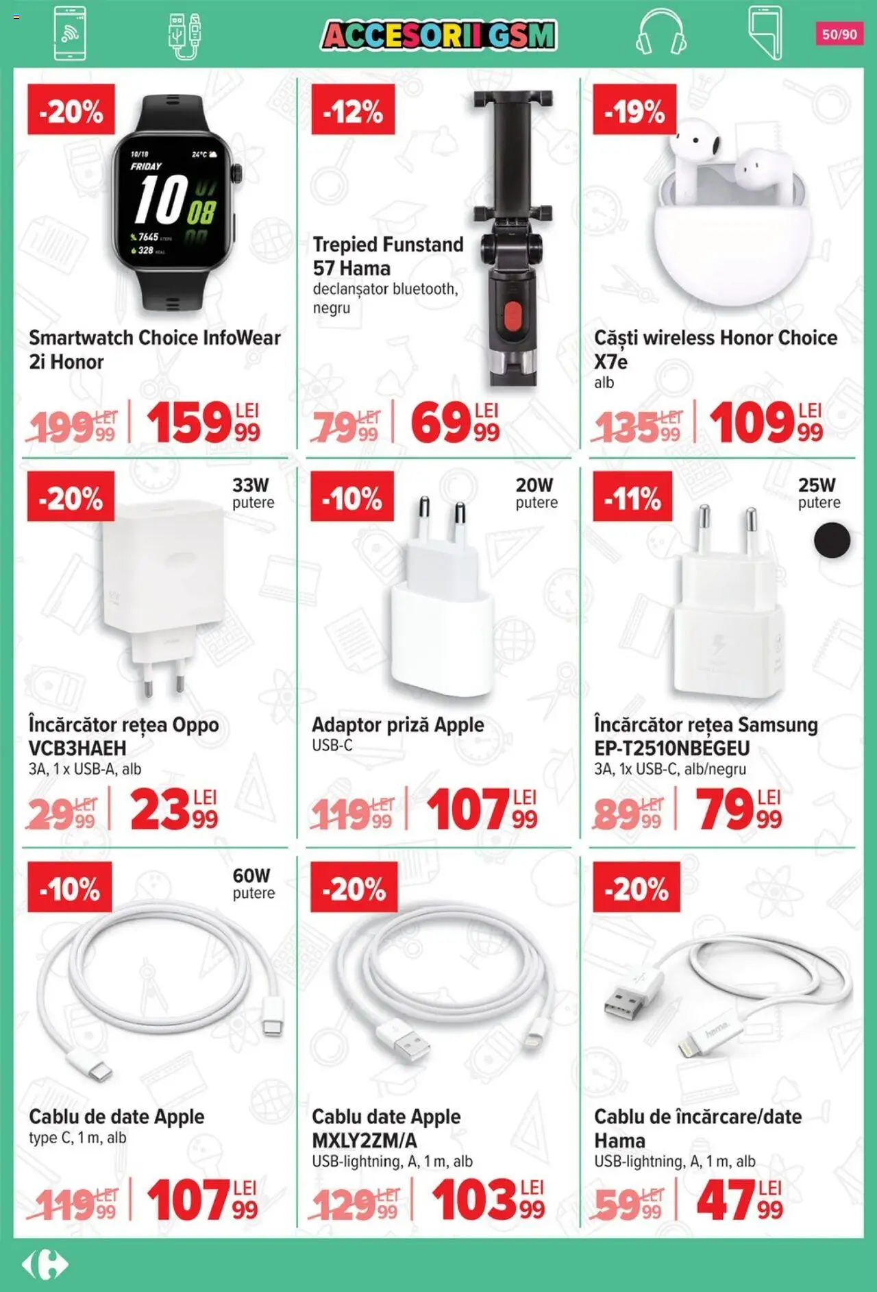 Catalog Carrefour 13 August - 15 Septembrie 2025 | Pagina 51 | Produse: Căști, Adaptor, Priză, Apple