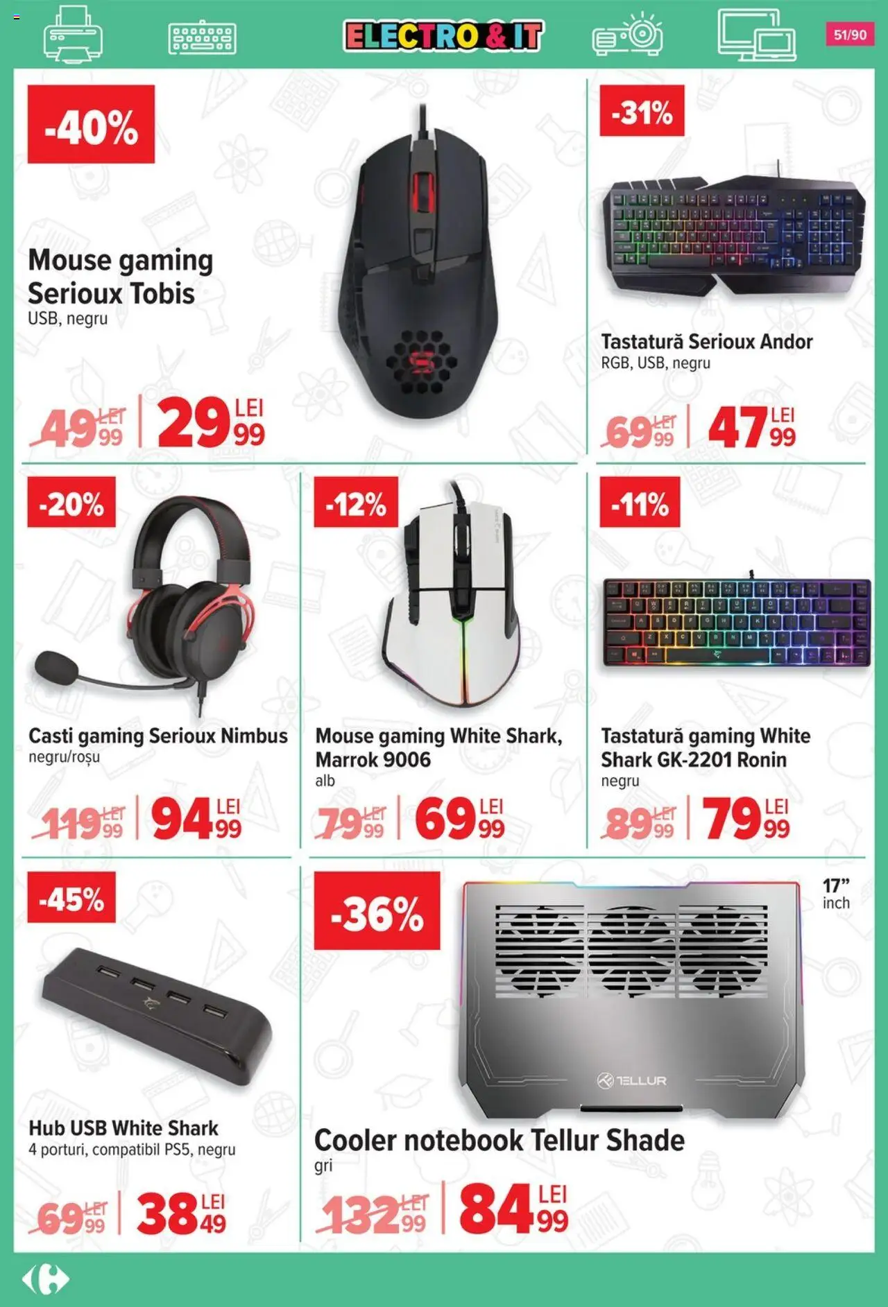Catalog Carrefour 13 August - 15 Septembrie 2025 | Pagina 52 | Produse: Notebook, Mouse, Tastatură, Căști