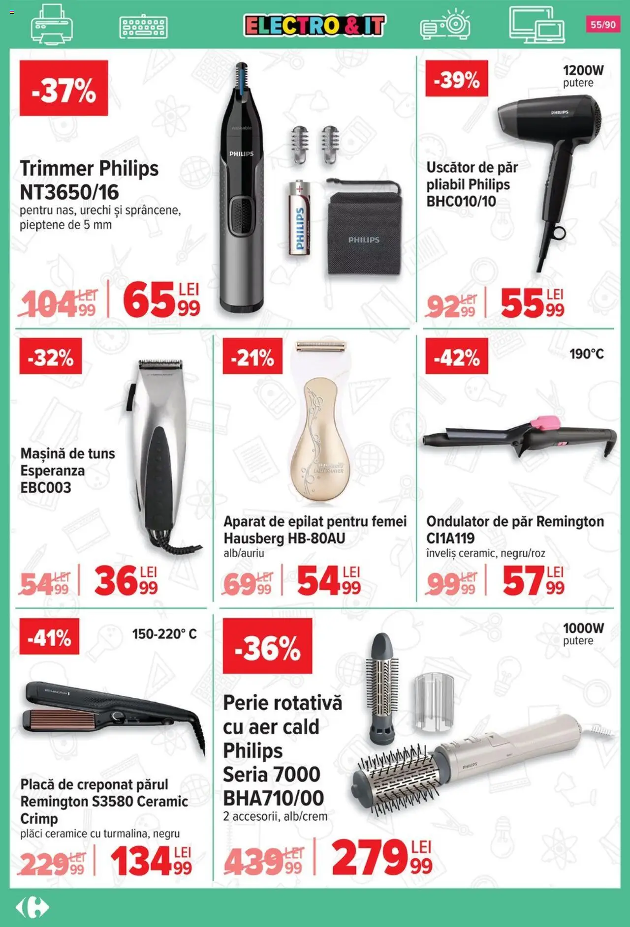 Catalog Carrefour 13 August - 15 Septembrie 2025 | Pagina 56 | Produse: Trimmer, Enginar, Perie rotativă, Mașină de tuns