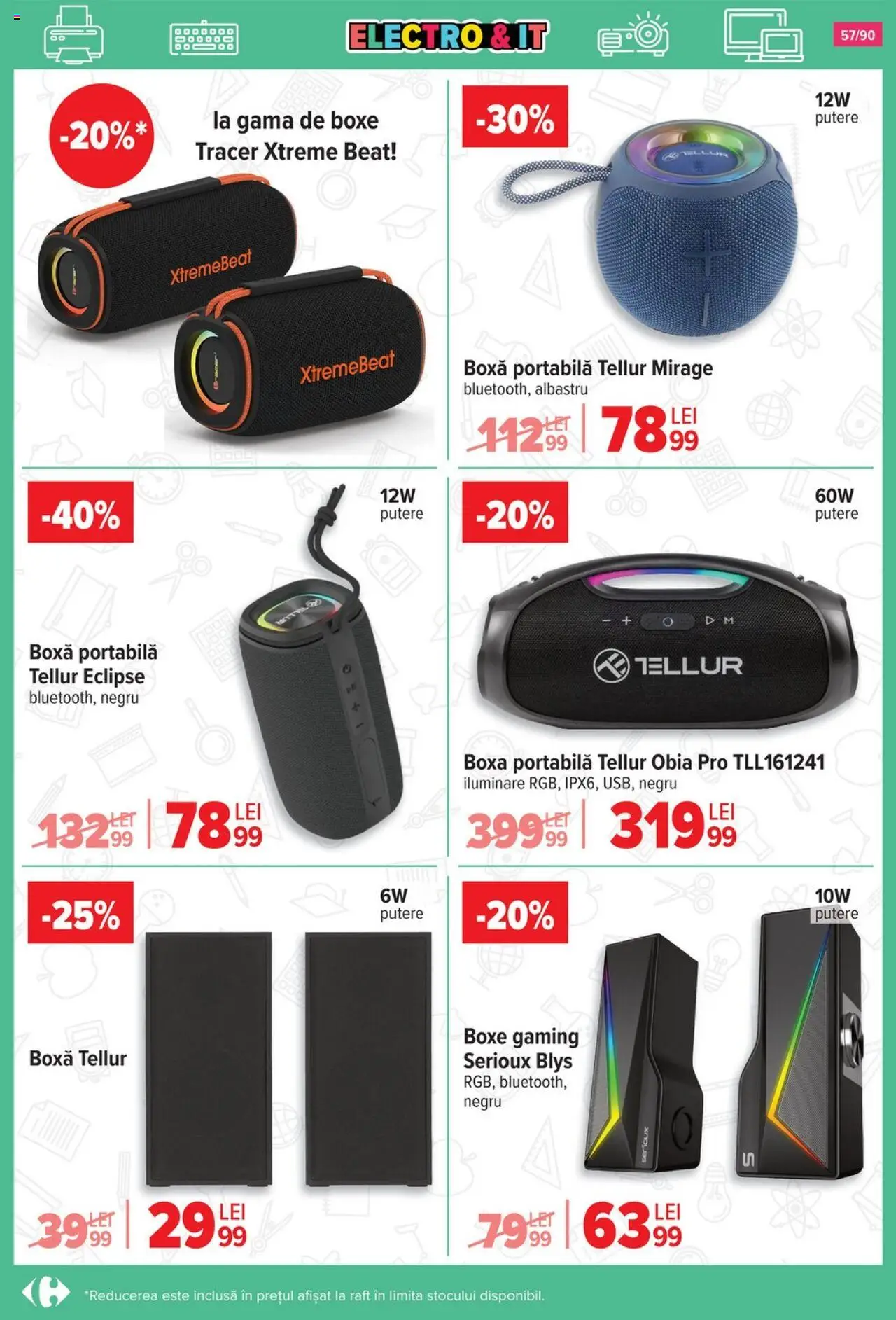 Catalog Carrefour 13 August - 15 Septembrie 2025 | Pagina 58 | Produse: Raft, Boxă portabilă