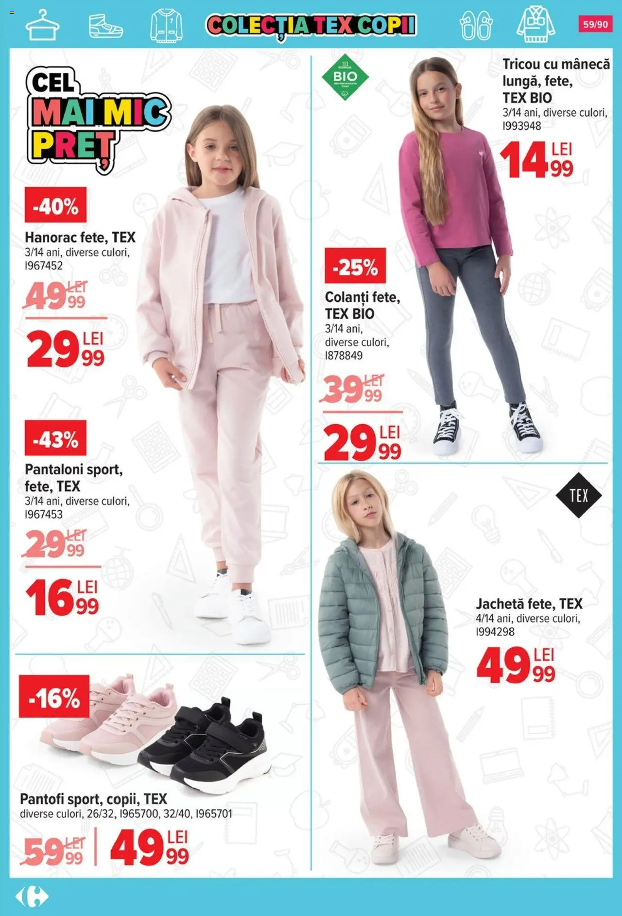 Catalog Carrefour 13 August - 15 Septembrie 2025 | Pagina 60 | Produse: Jachetă, Tricou, Pantaloni, Colanți