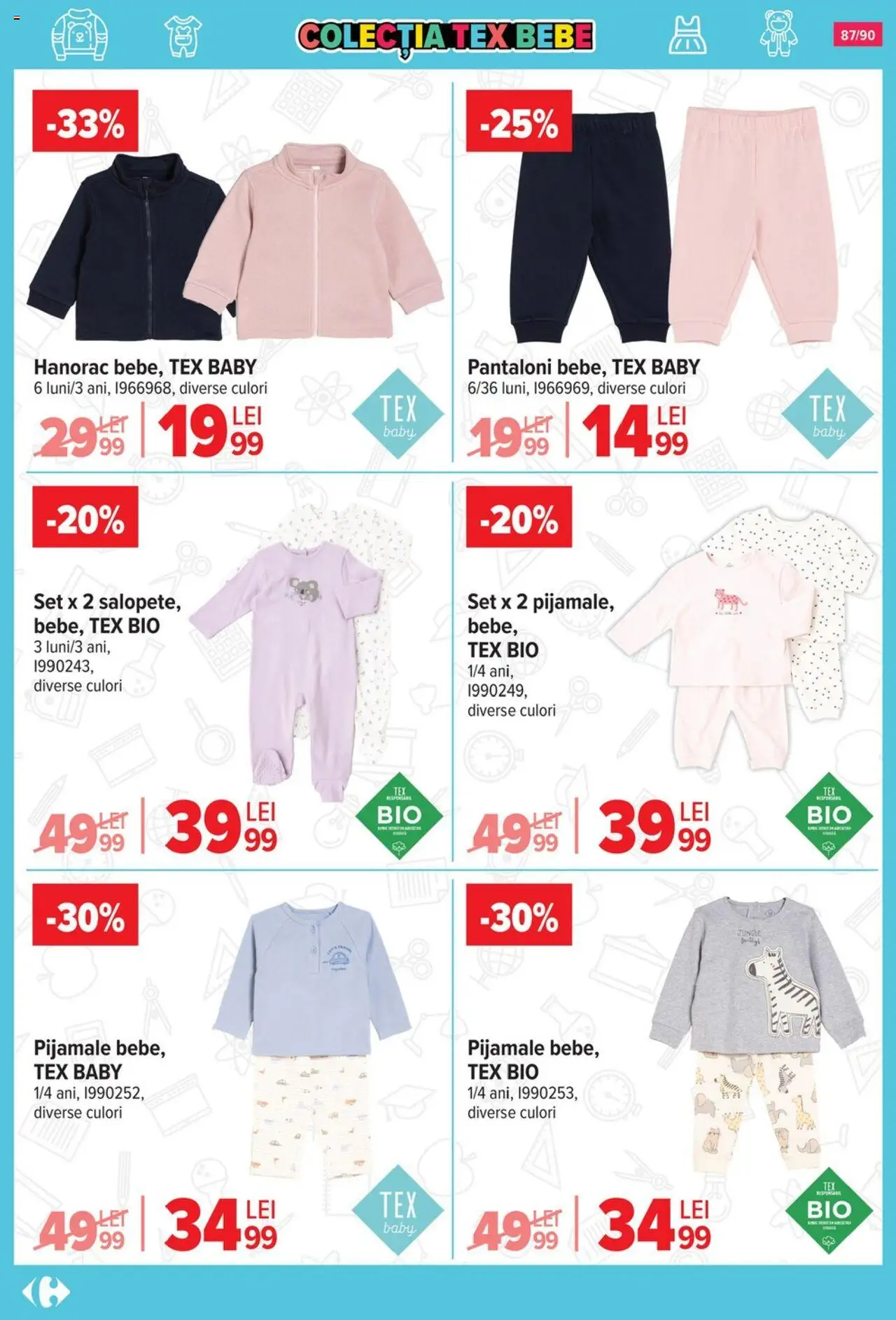 Catalog Carrefour 13 August - 15 Septembrie 2025 | Pagina 88 | Produse: Şerit ödül, Pantaloni, Pijamale, Keşe