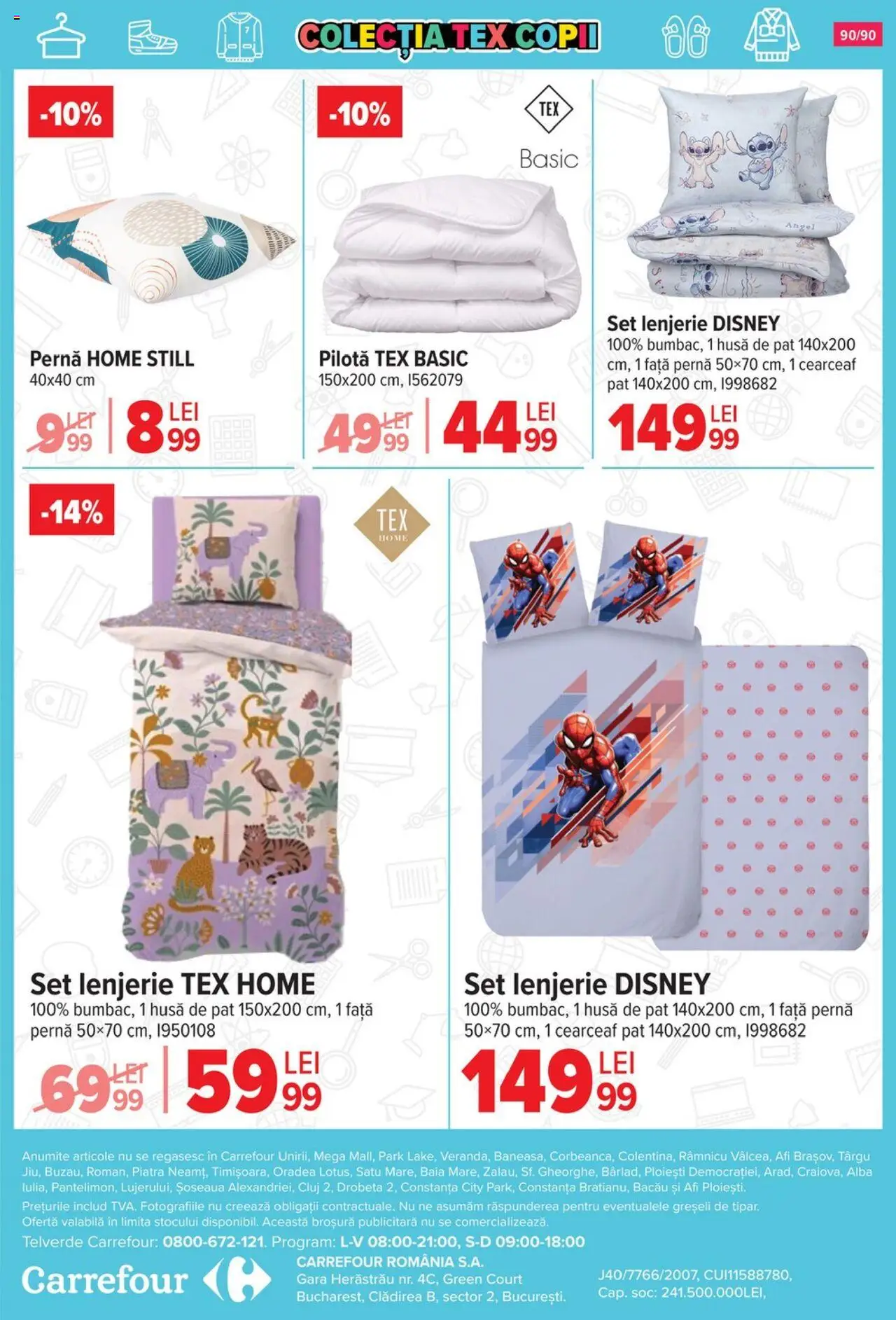 Catalog Carrefour 13 August - 15 Septembrie 2025 | Pagina 91 | Produse: Pat, Pernă, Pilotă