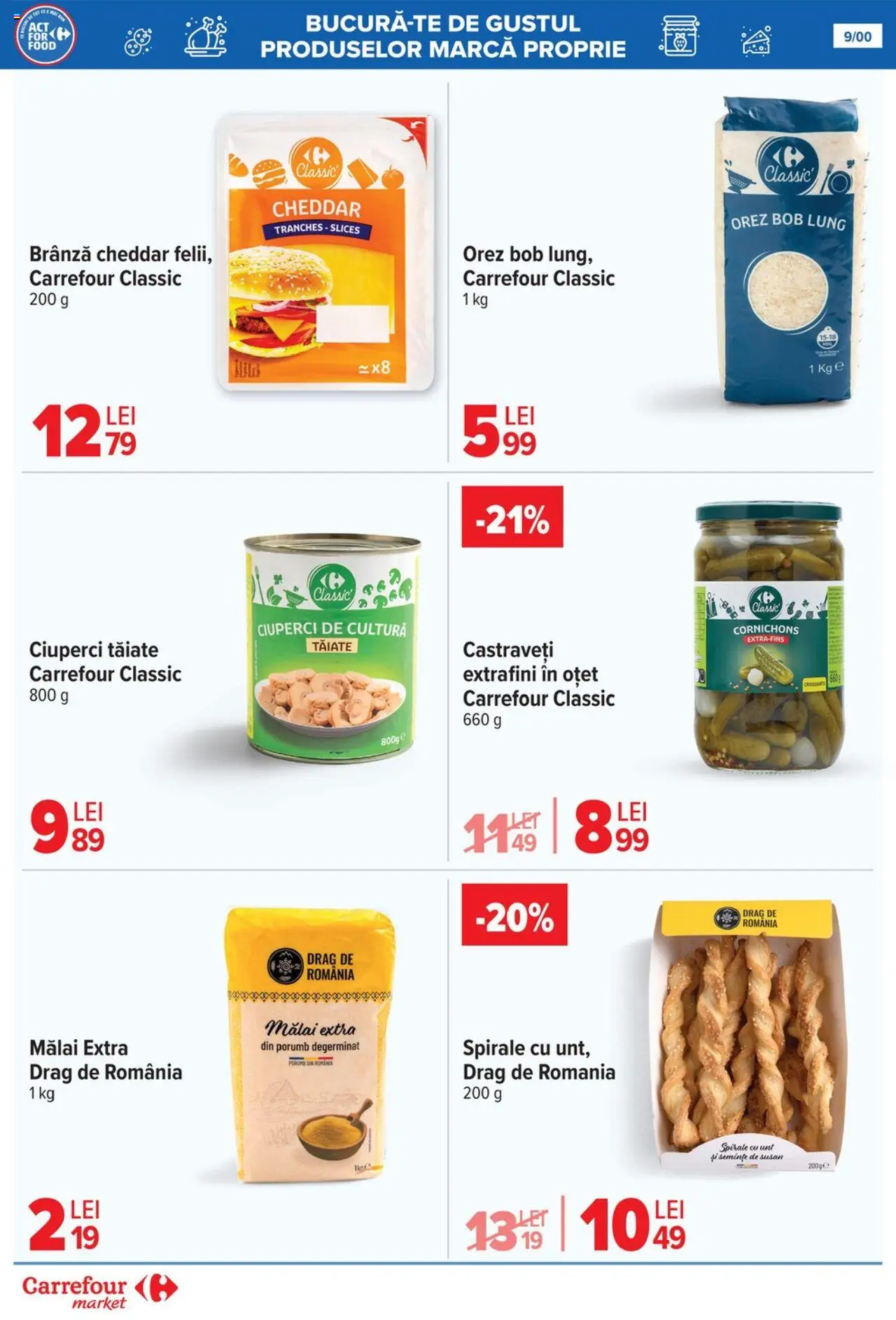 Catalog Carrefour 13 - 18 August 2025 | Pagina 10 | Produse: Ciuperci, Unt, Orez, Castraveți