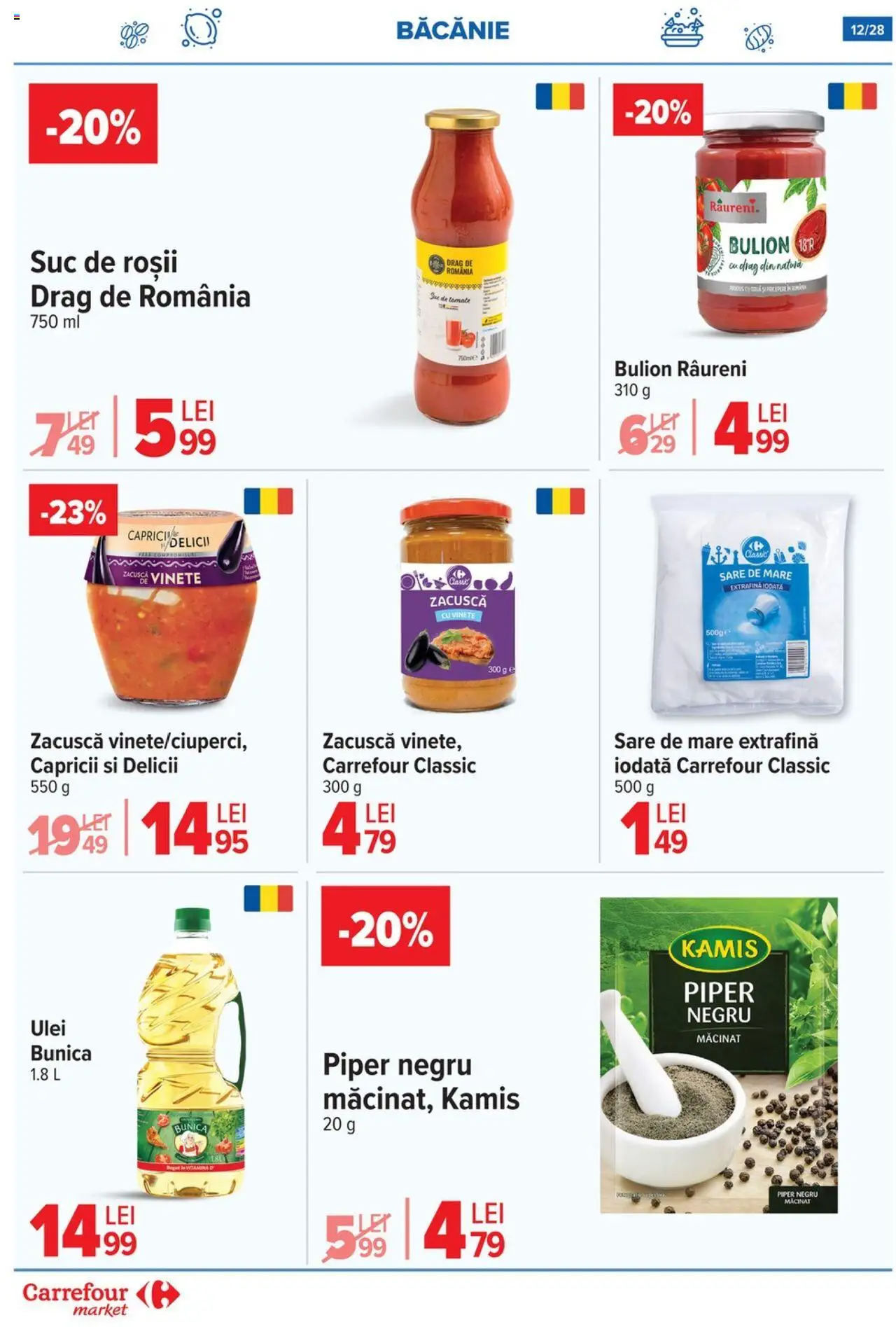 Catalog Carrefour 13 - 18 August 2025 | Pagina 13 | Produse: Ulei, Suc, Roșii, Zacuscă