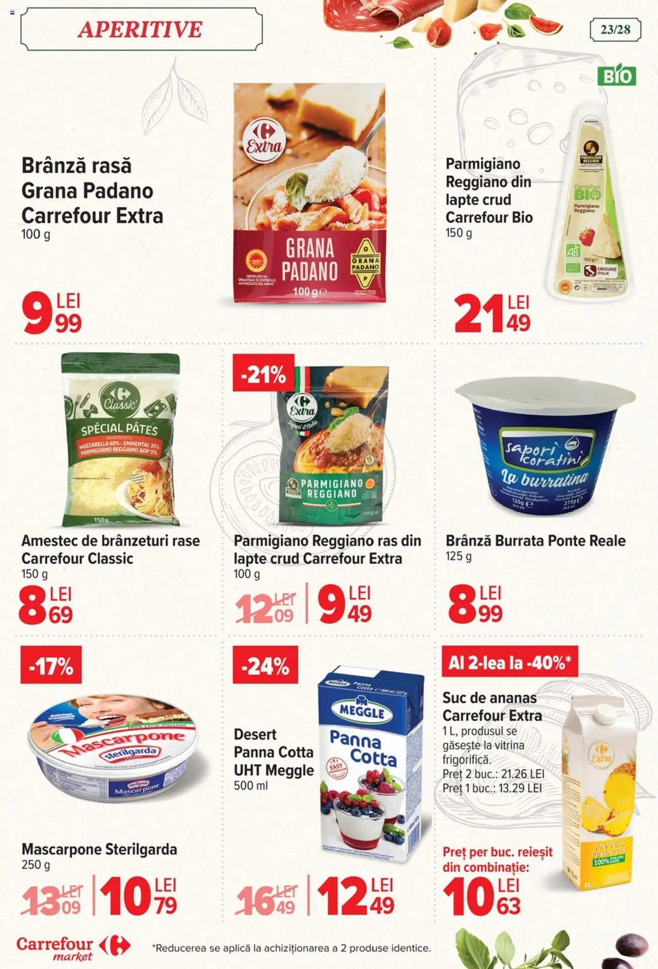 Catalog Carrefour 13 - 18 August 2025 | Pagina 24 | Produse: Çift taraflı üst, Lapte, Suc, Mascarpone
