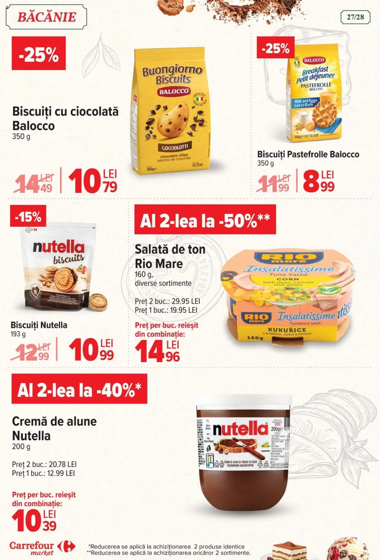 Catalog Carrefour 13 - 18 August 2025 | Pagina 28 | Produse: Cremă, Ciocolată, Biscuiți, Salată