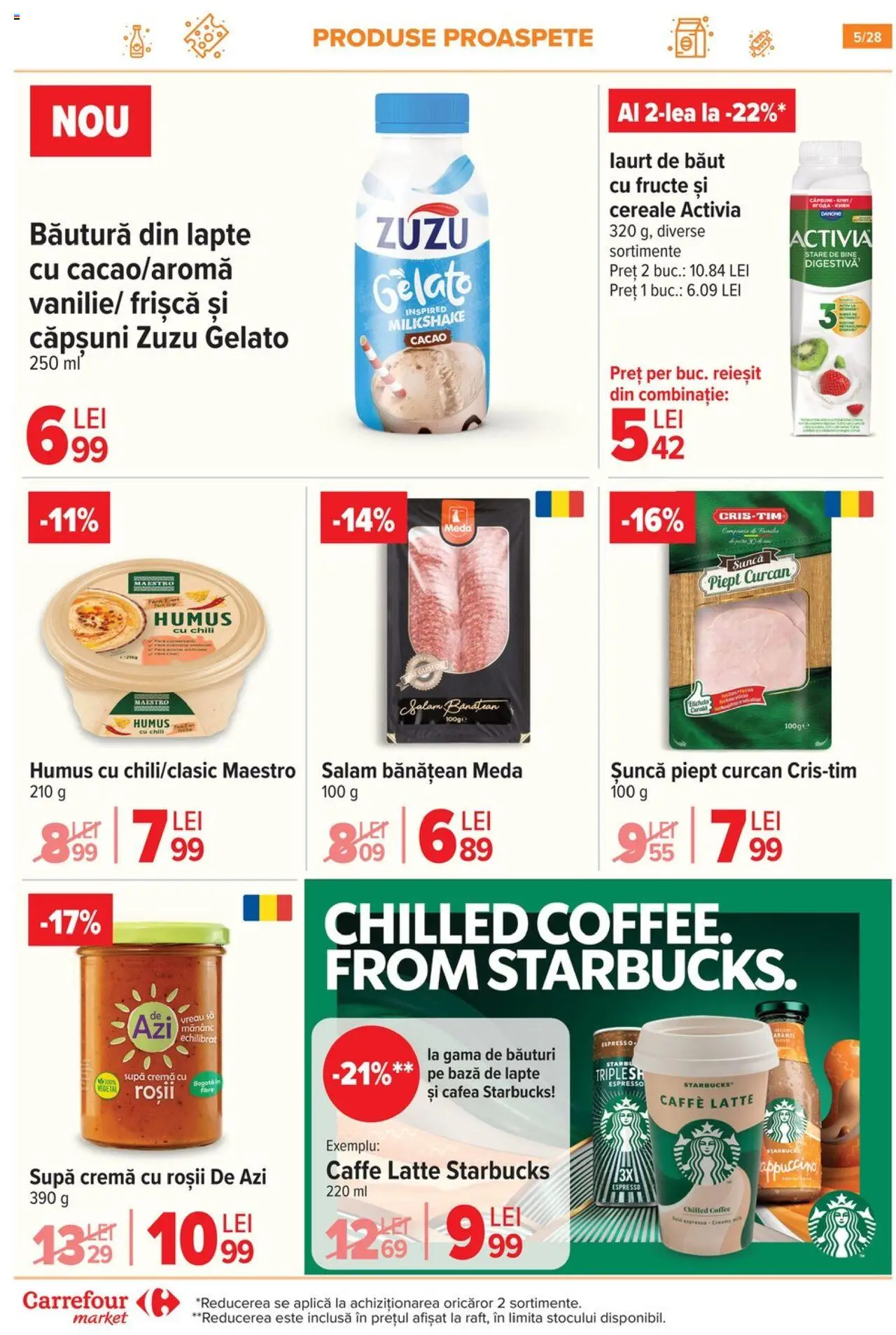 Catalog Carrefour 13 - 18 August 2025 | Pagina 6 | Produse: Cafea, Salam, Căpșuni, Fructe