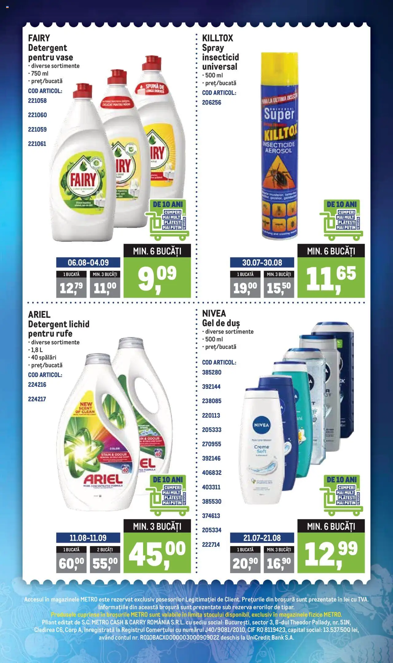 Catalog METRO 11 - 16 August 2025 | Pagina 3 | Produse: Pomelo, Duș, Gel de duș, Detergent