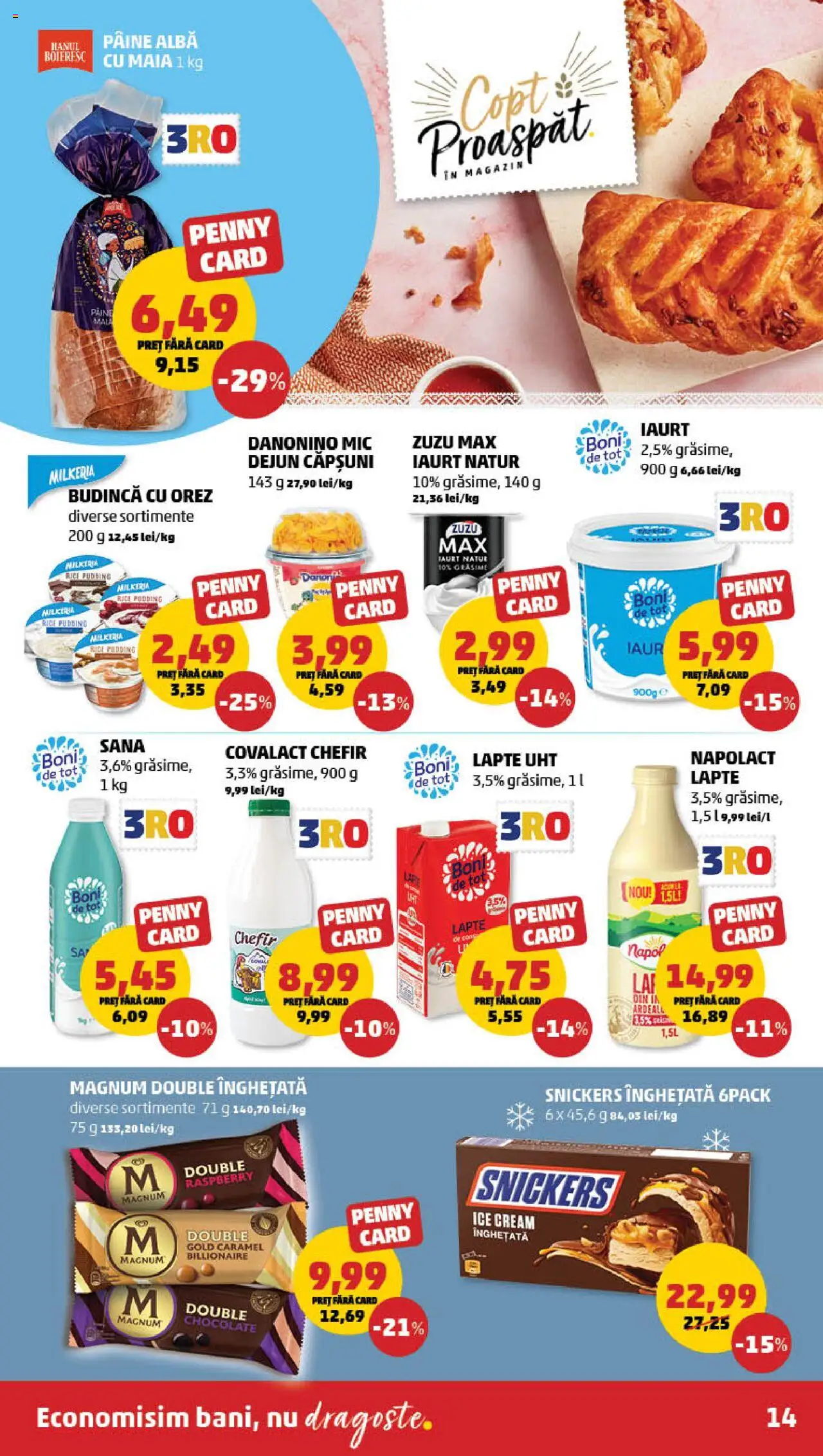 Catalog PENNY Market 13 - 18 August 2025 | Pagina 14 | Produse: Iaurt, Pâine, Kefir, Înghețată