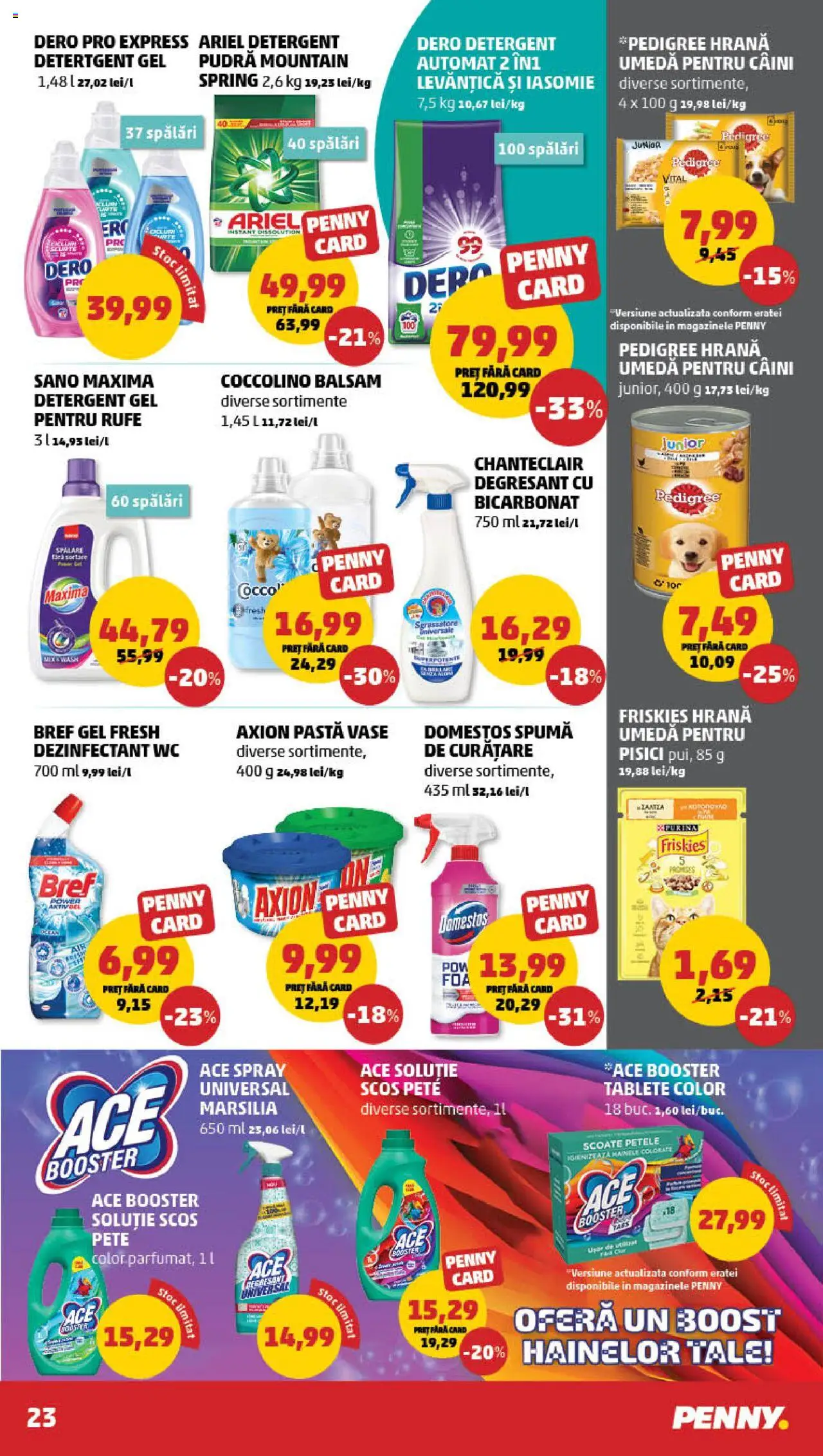 Catalog PENNY Market 13 - 18 August 2025 | Pagina 23 | Produse: Kedi Ödül Oyuncakları, Balsam, Detergent, Paste
