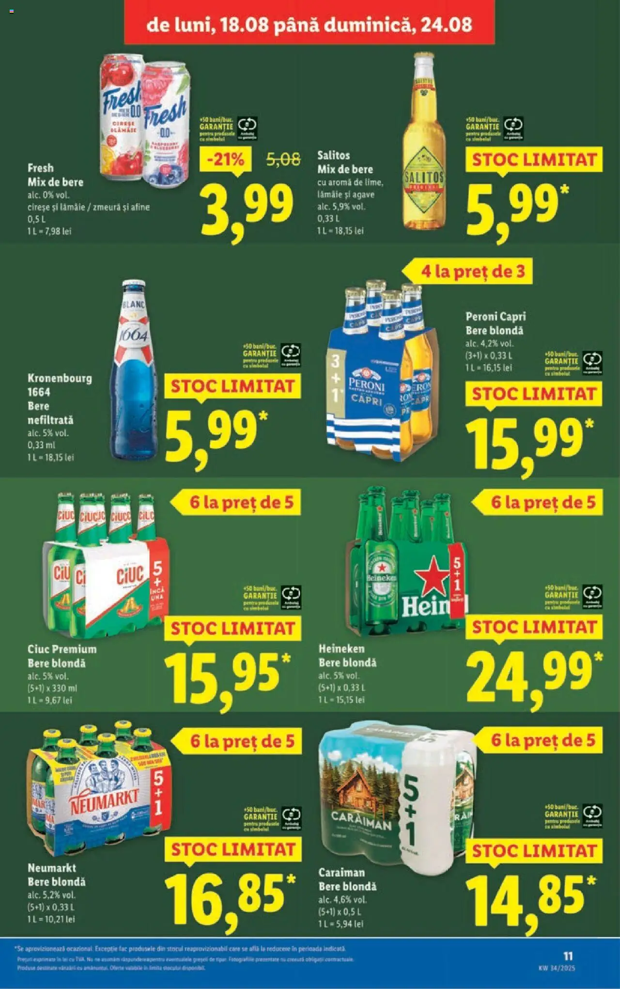 Catalog LIDL 18 - 23 August 2025 | Pagina 11 | Produse: Afine, Bere, Cireșe, Lămâie