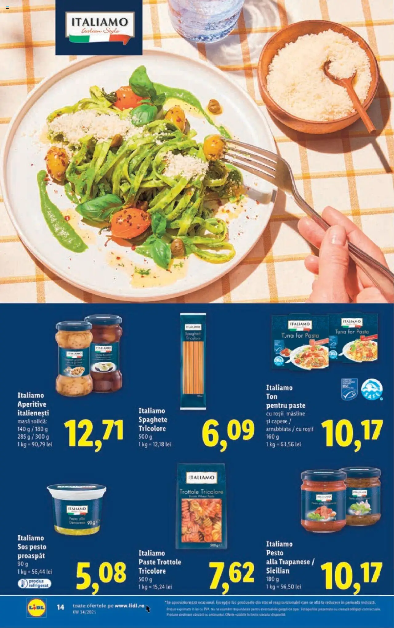 Catalog LIDL 18 - 23 August 2025 | Pagina 14 | Produse: Măsline, Kanca, Paste, Sos