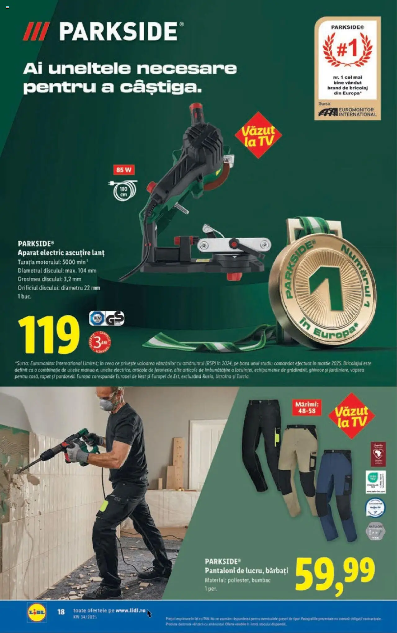Catalog LIDL 18 - 23 August 2025 | Pagina 18 | Produse: Vopsea, Tapet, Pantaloni