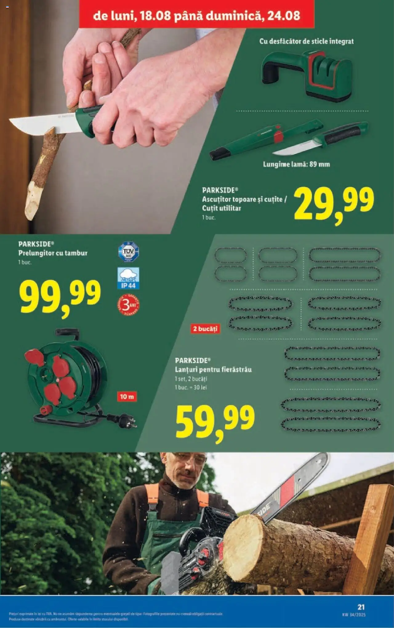 Catalog LIDL 18 - 23 August 2025 | Pagina 21 | Produse: Prelungitor, Cuțit