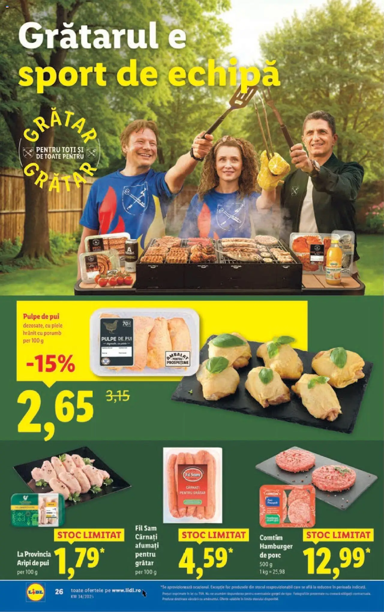 Catalog LIDL 18 - 23 August 2025 | Pagina 26 | Produse: Grătar, Hacıyatmaz Kedi Oyuncağı, Porumb, Cârnați