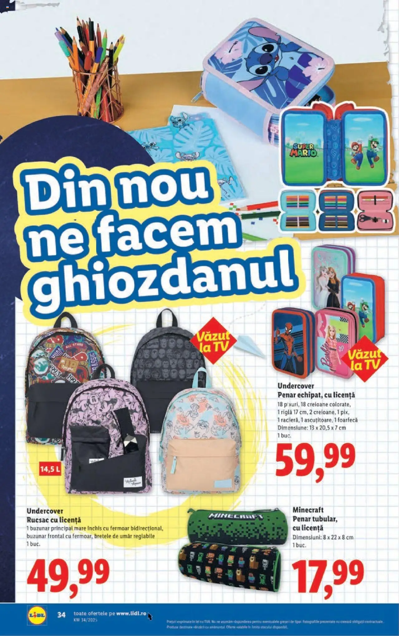 Catalog LIDL 18 - 23 August 2025 | Pagina 34 | Produse: Rucsac