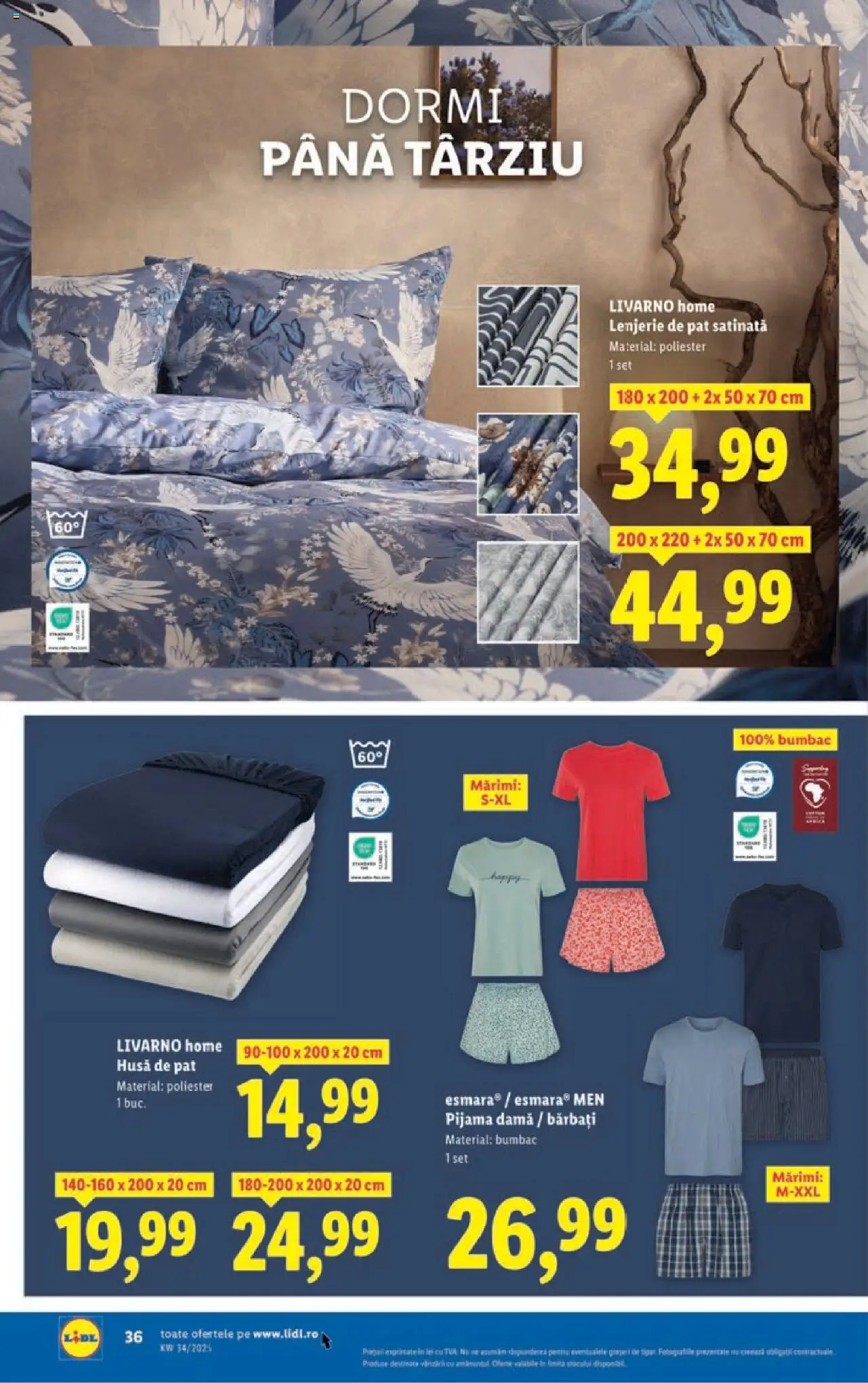 Catalog LIDL 18 - 23 August 2025 | Pagina 36 | Produse: Pat, Lenjerie de pat