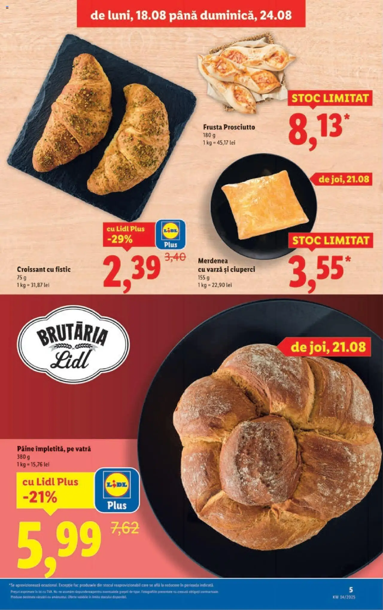 Catalog LIDL 18 - 23 August 2025 | Pagina 5 | Produse: Varză, Ciuperci, Pâine, Fistic
